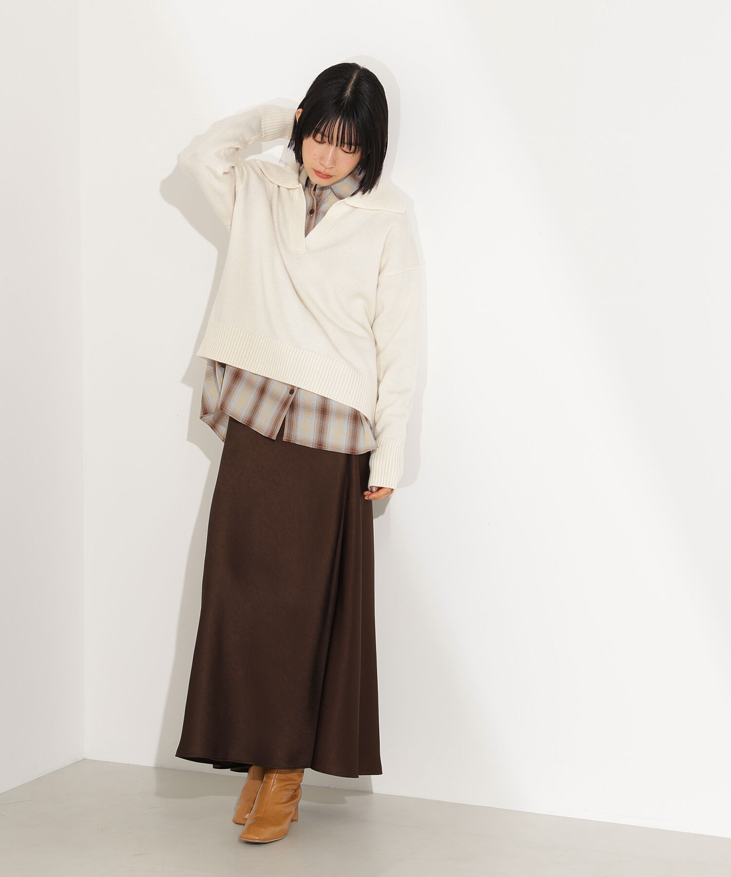  「開襟ボクシーニット」|ニット・セーター|