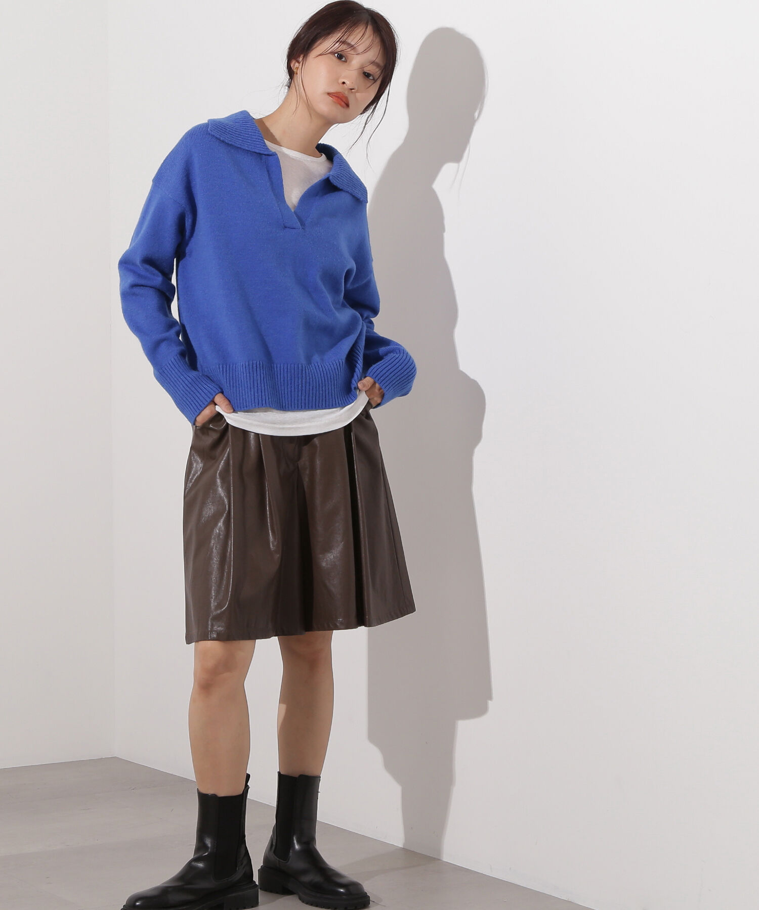  「開襟ボクシーニット」|ニット・セーター|