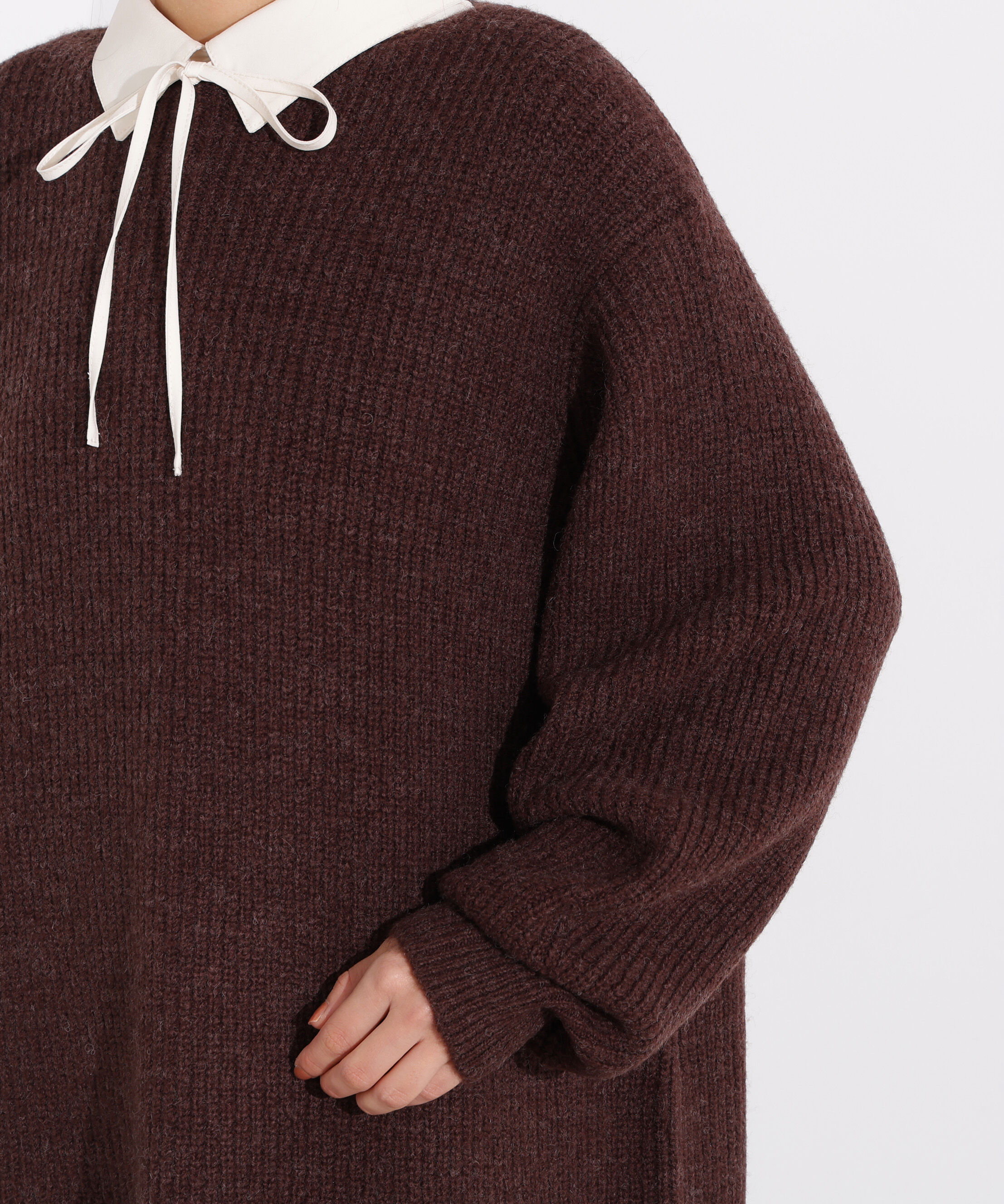  「襟付ミニニットワンピース」|スカート|