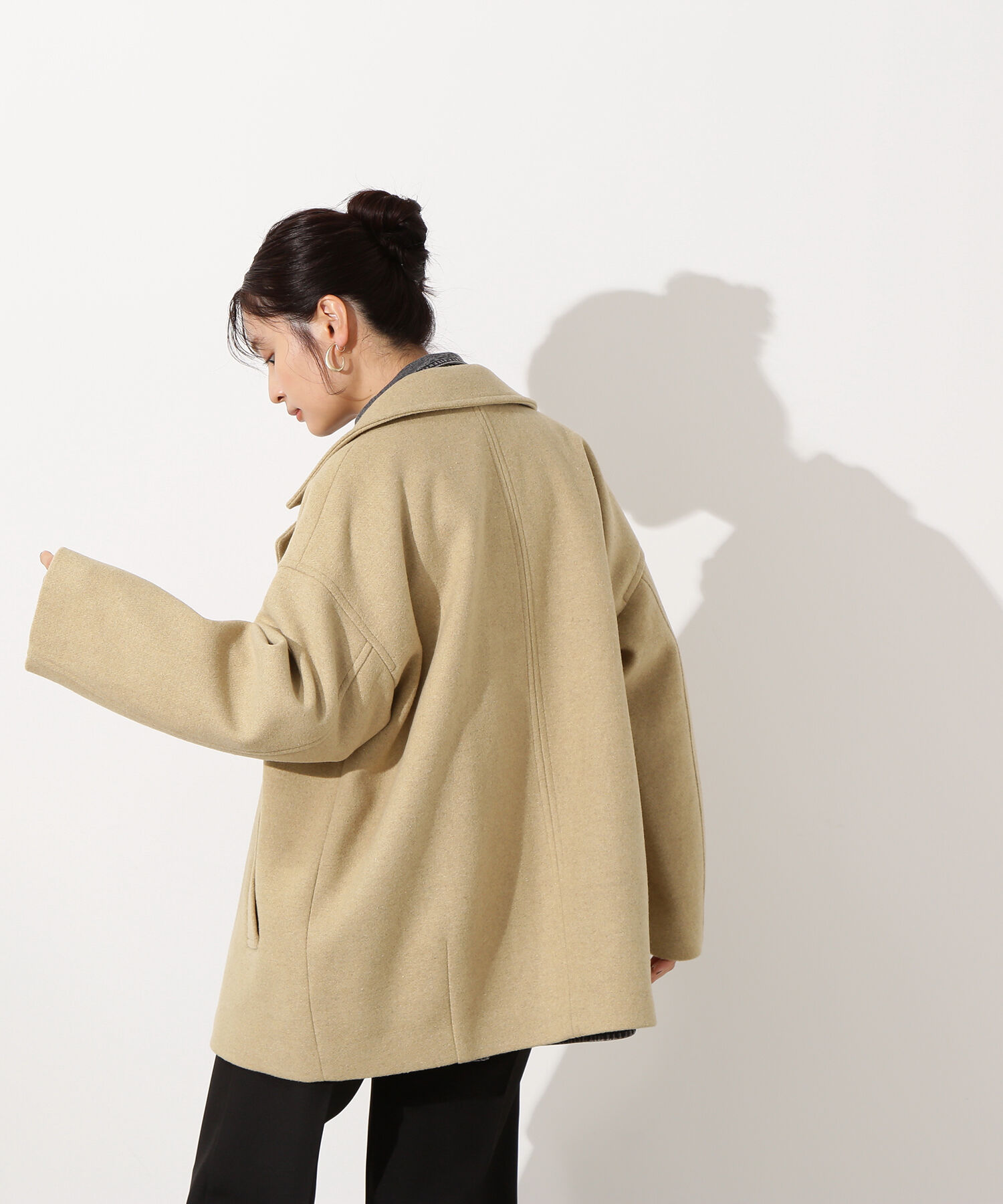  「ミドルPコート《ブラウン&times;ゴールドボタン：LUMINE・LUCUA・official site限定》」|ブルゾン・スタジャン|