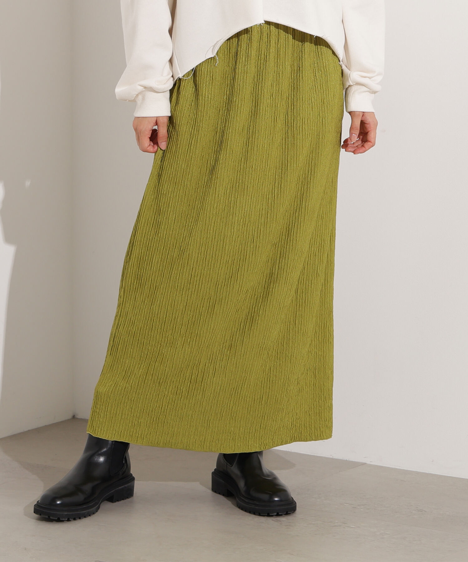  「シュリンクナロースカート」|スカート|ピスタチオグ