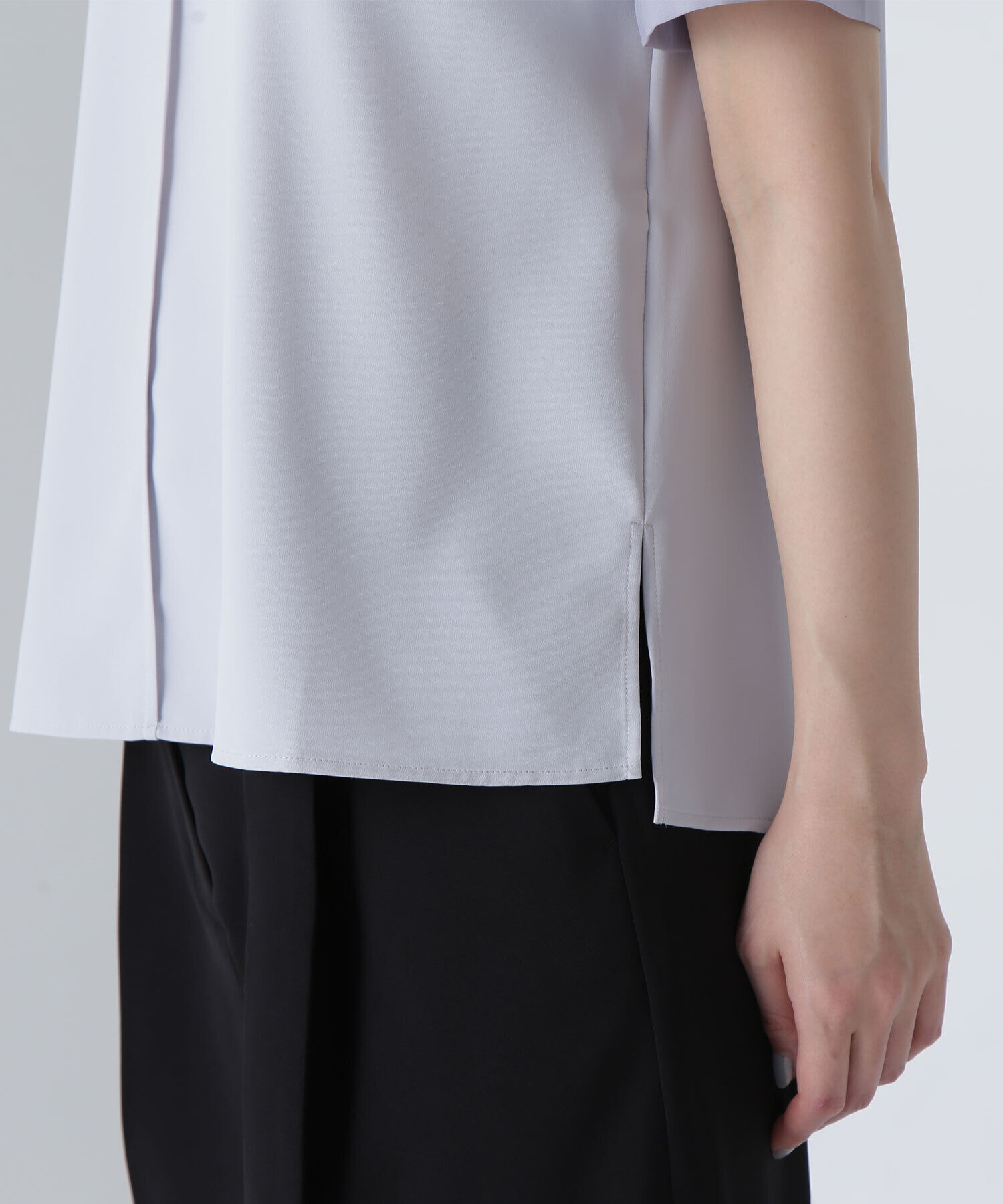  「シフォン切替スリーブブラウス」|シャツ・ブラウス|