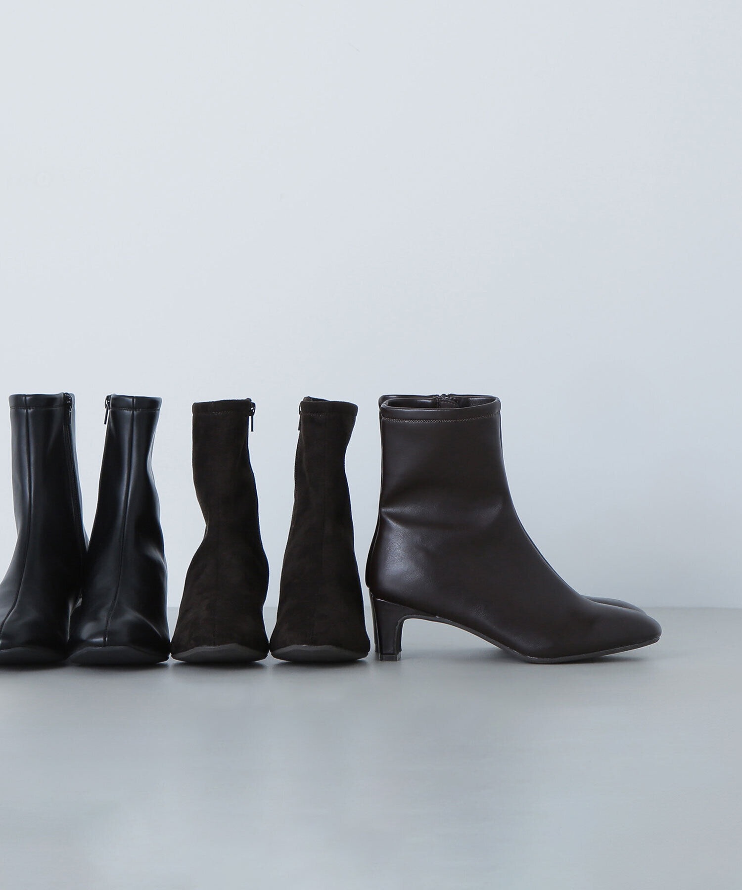  「ストレッチショートブーツ」|その他|ダークブラウ