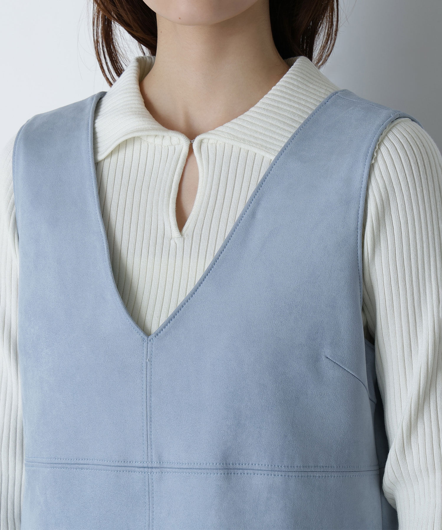  「フェイクスウェードミニジャンスカ」|ワンピース|