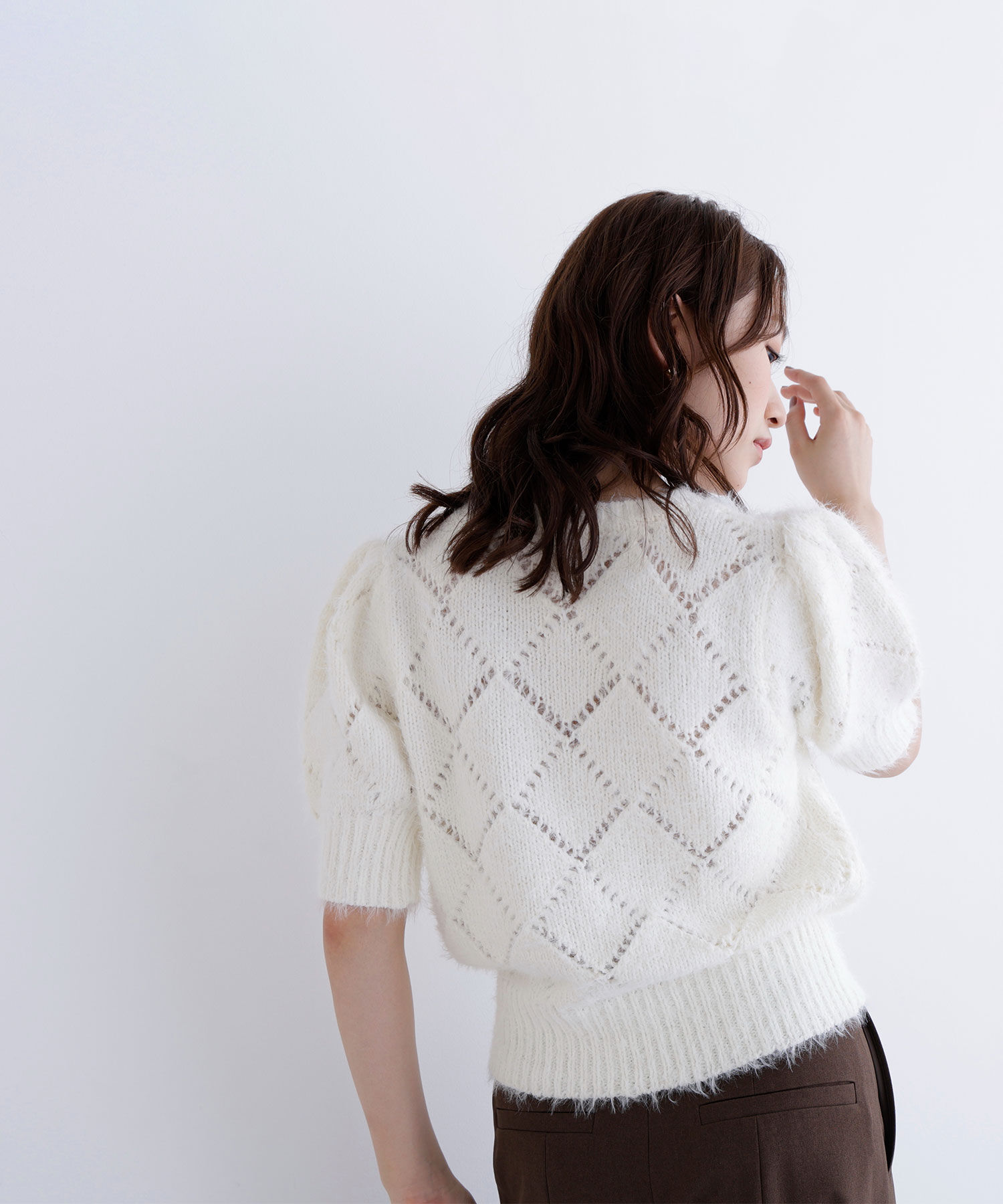  「シャギーアイレットニット」|ニット・セーター|