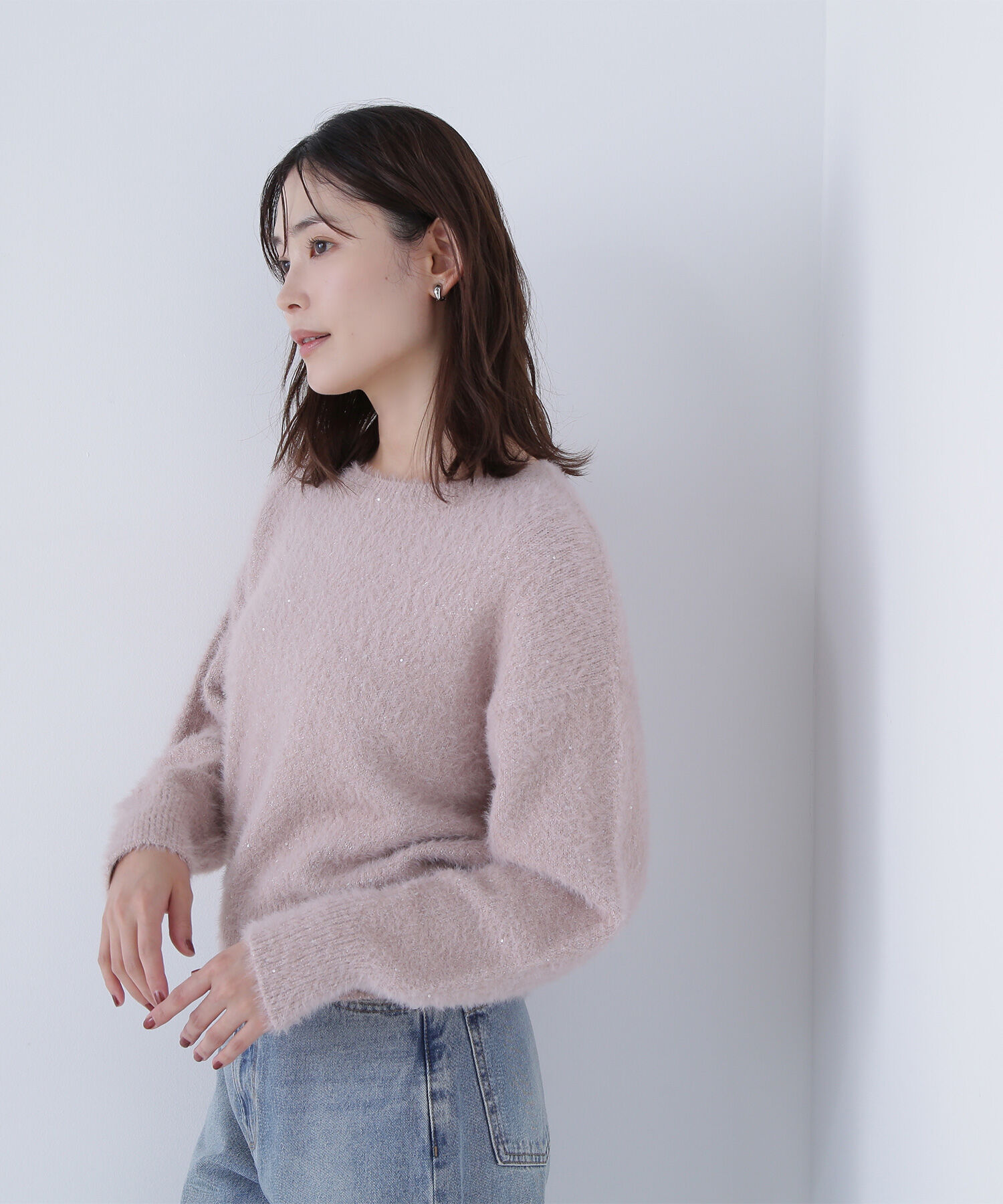  「スパンコールフェザーニット」|ニット・セーター|