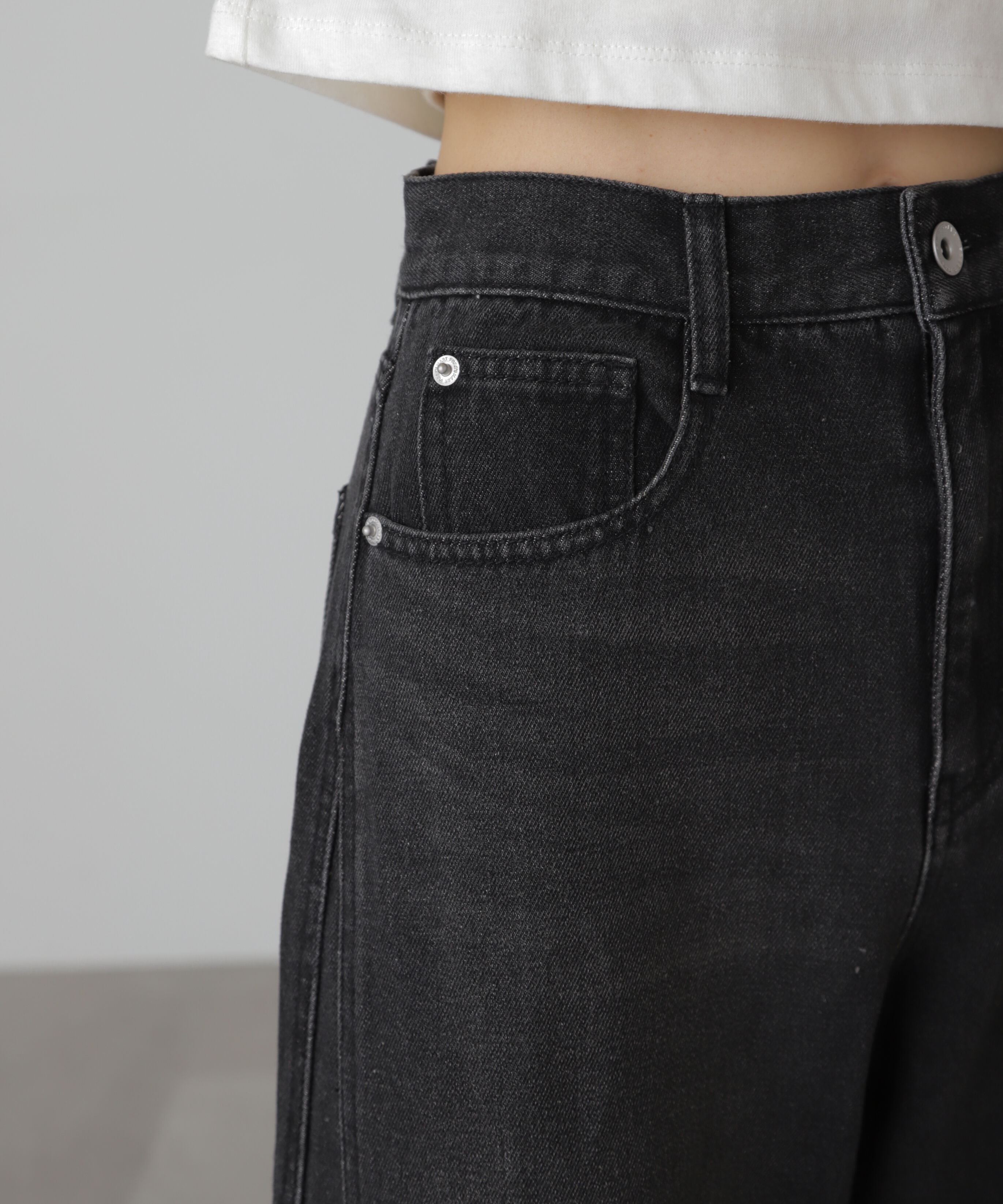  「[XS-Lサイズ展開]サイドパネルヴィンテージライクワイドデニム」|その他|