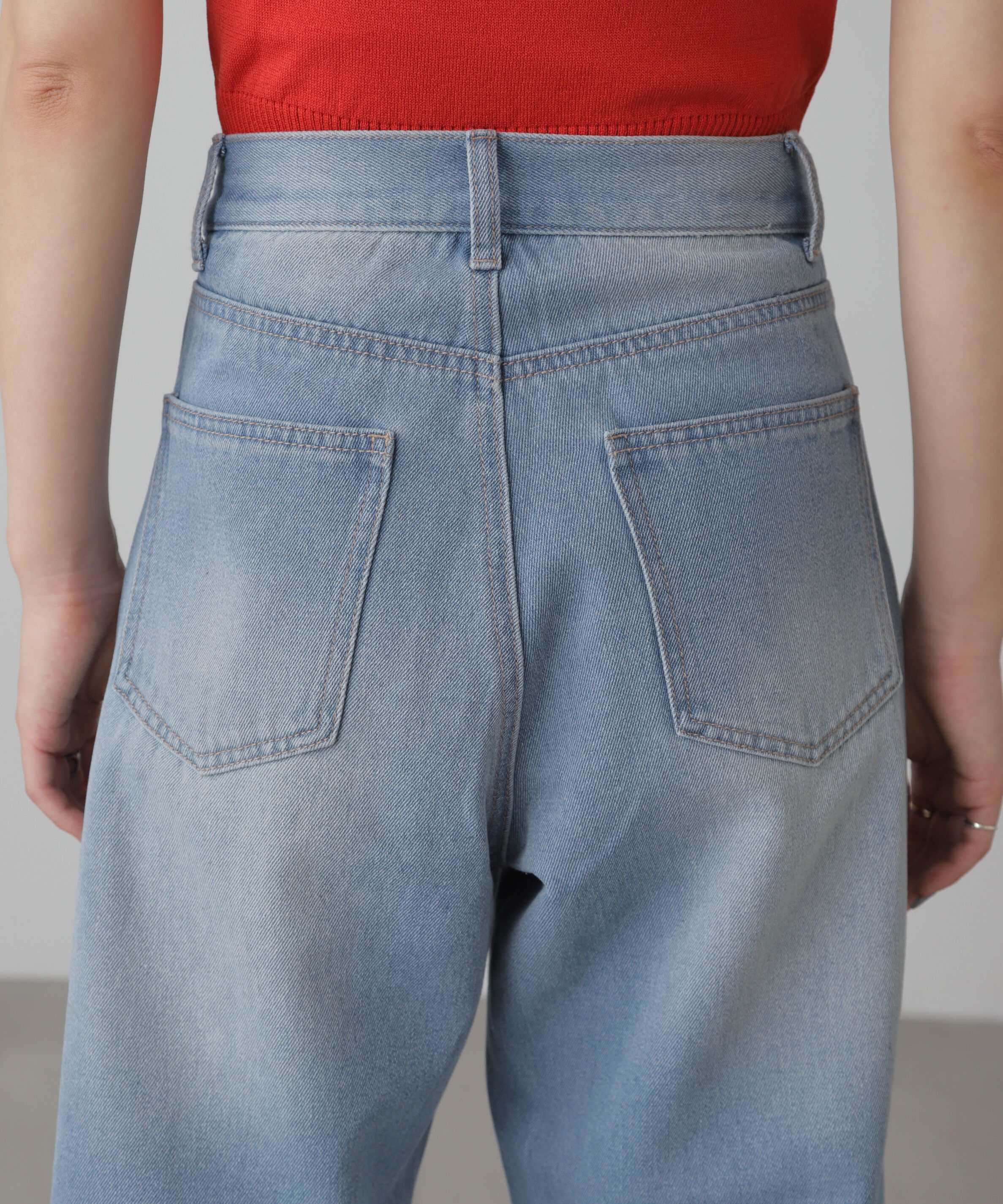  「[XS-Lサイズ展開]サイドパネルヴィンテージライクワイドデニム」|その他|