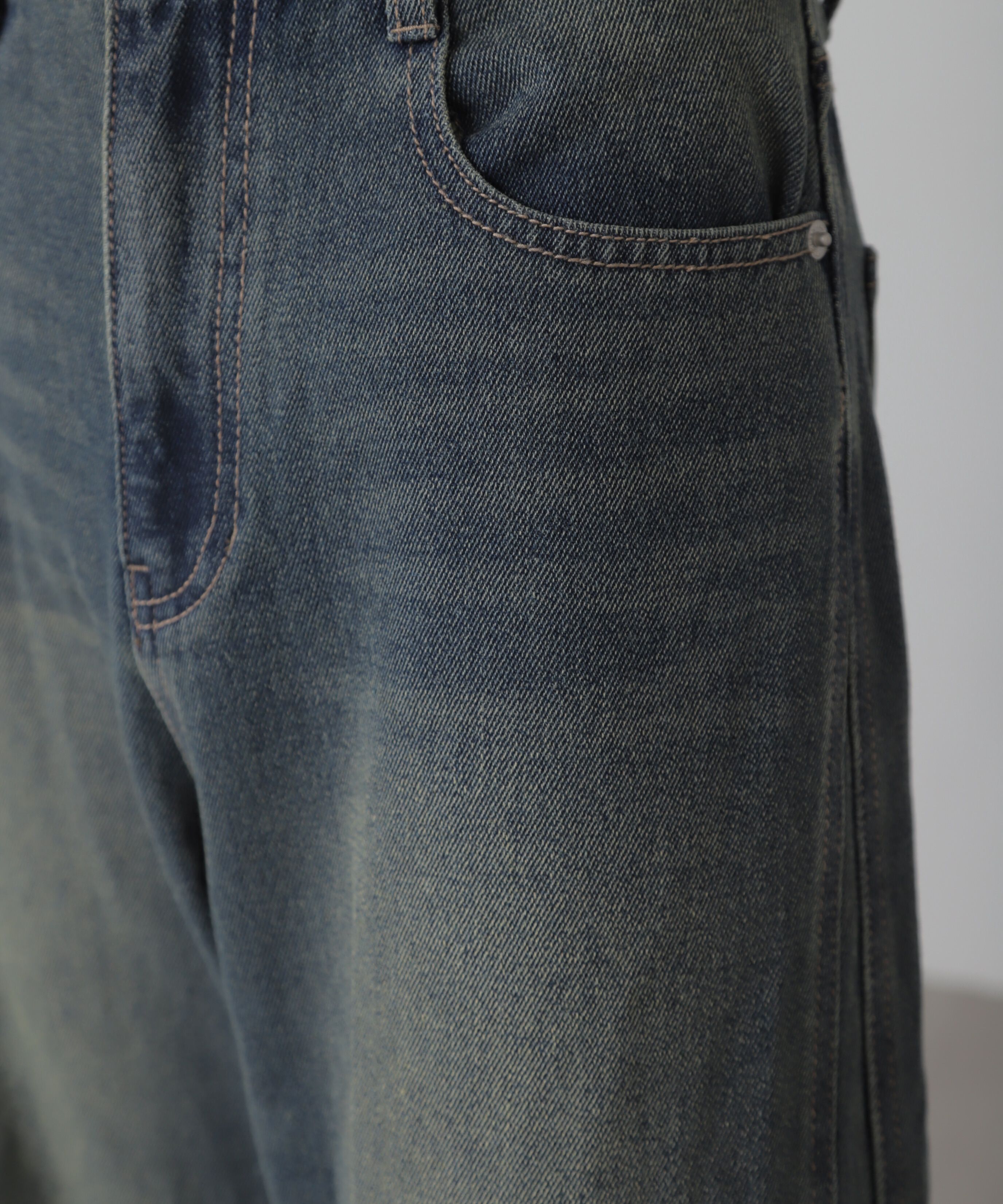  「[XS-Lサイズ展開]サイドパネルヴィンテージライクワイドデニム」|その他|