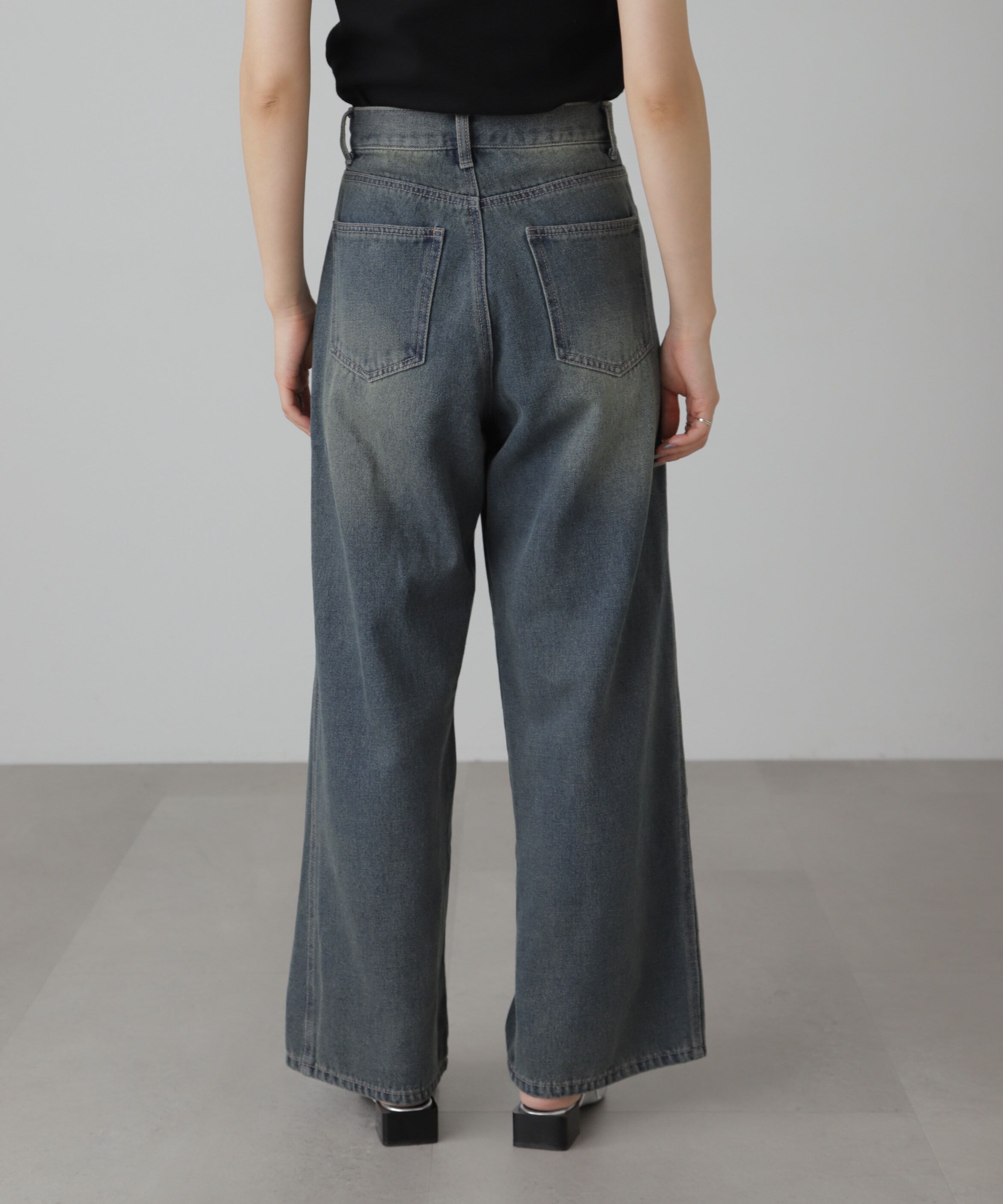  「[XS-Lサイズ展開]サイドパネルヴィンテージライクワイドデニム」|その他|