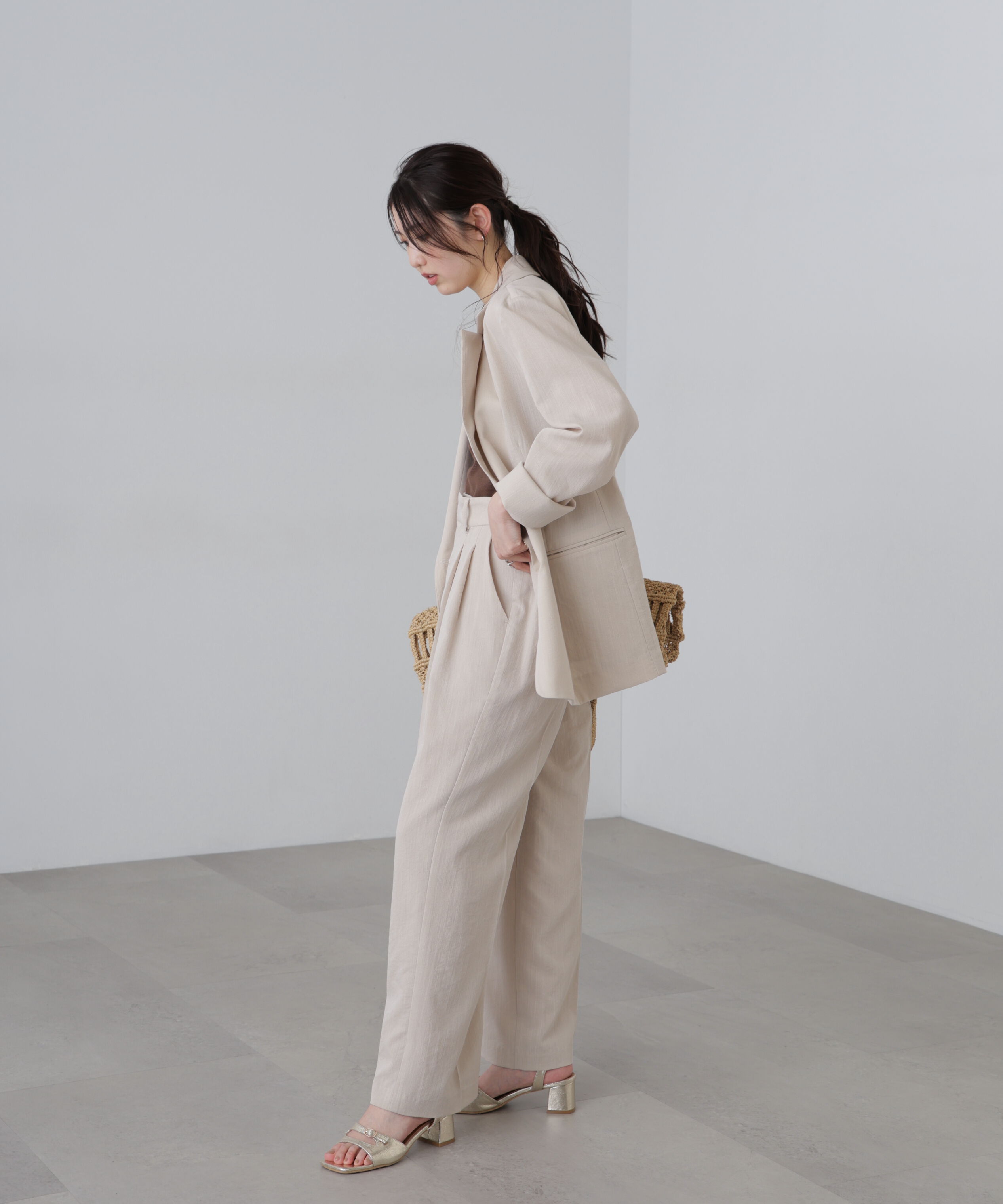  「麻調合繊ダブルブレストジャケット」|その他|