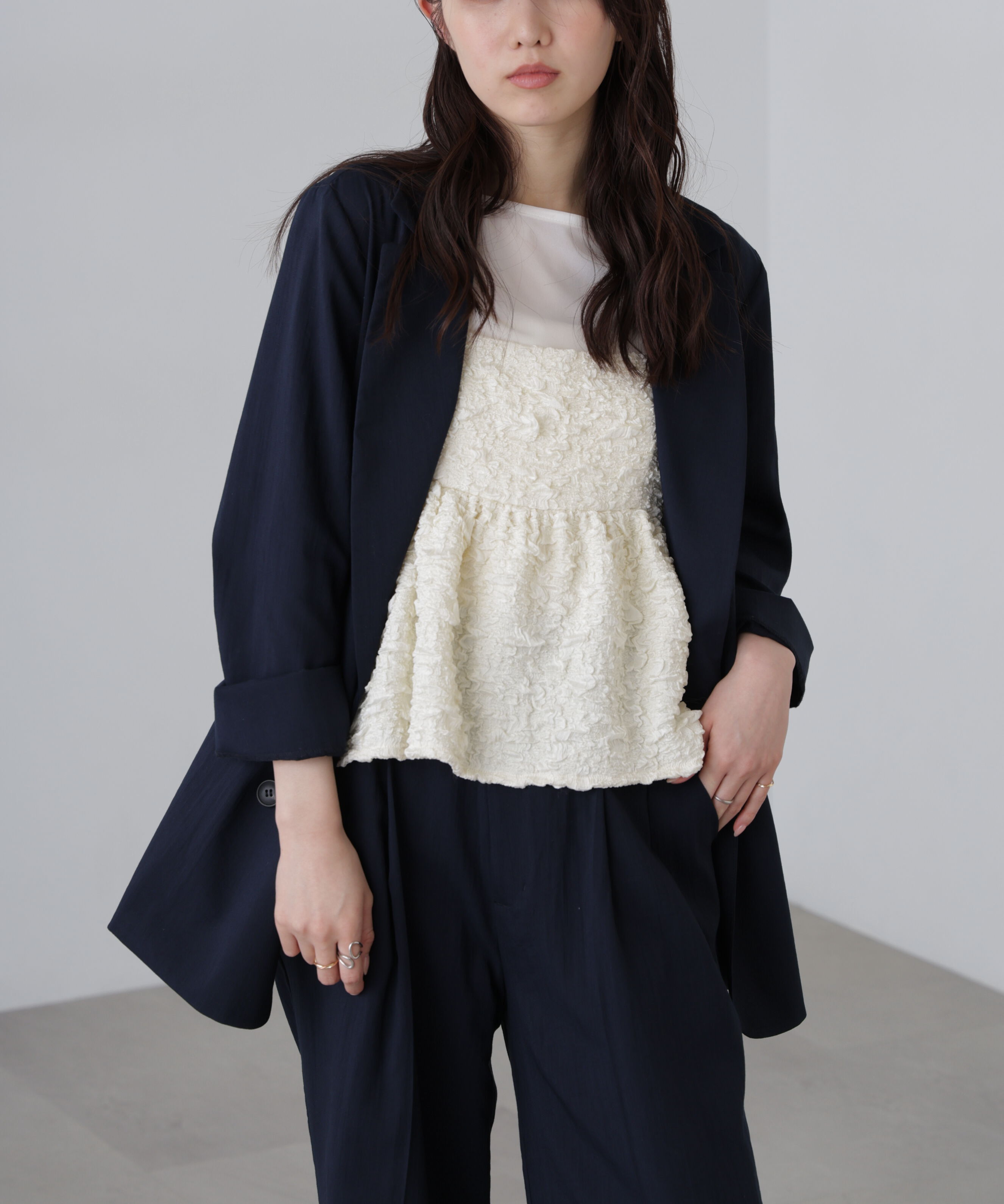  「麻調合繊ダブルブレストジャケット」|その他|