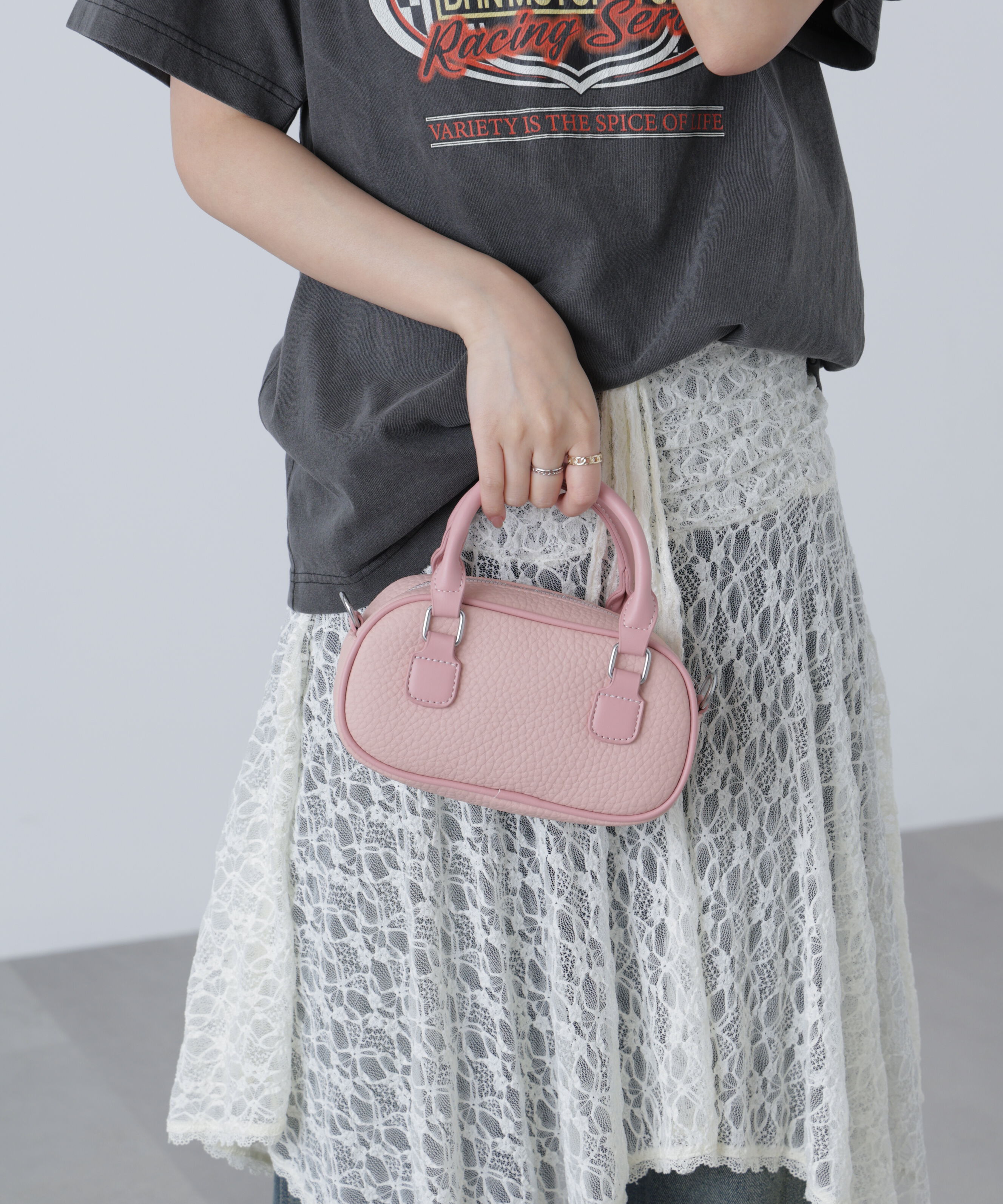  「ミニボストンバッグ」|その他|ピンク