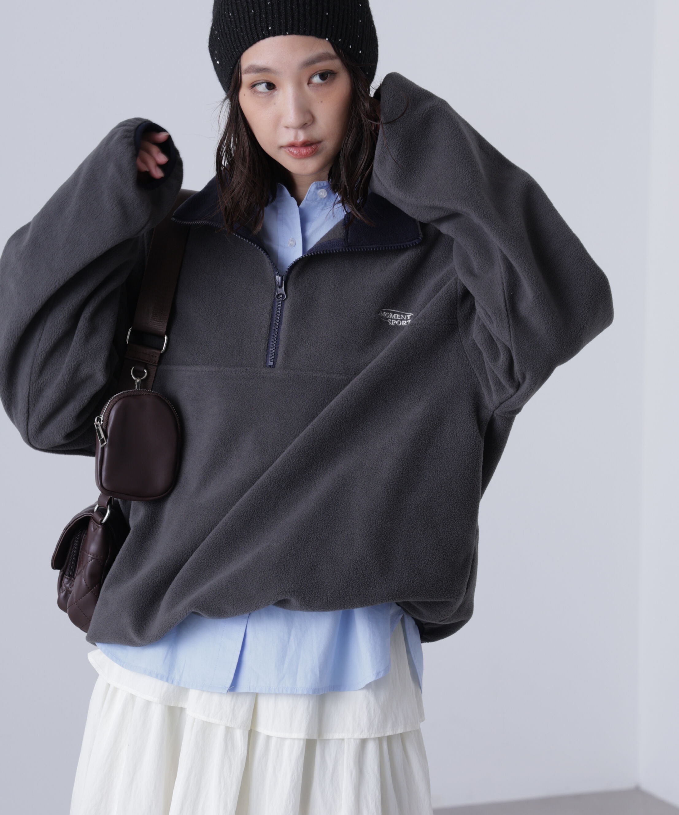  「フリースハーフジッププルオーバー」|Tシャツ・カットソー|