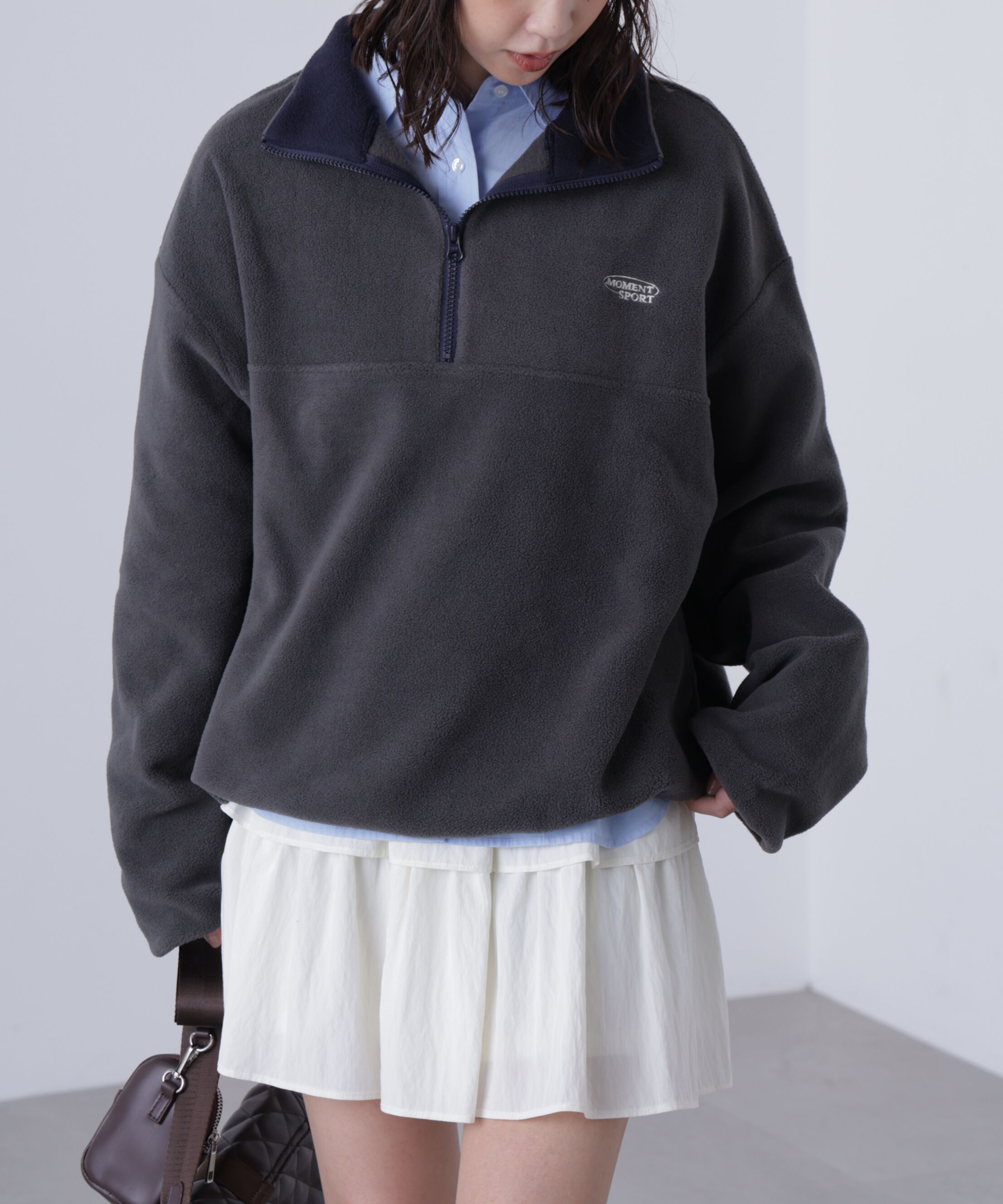  「フリースハーフジッププルオーバー」|Tシャツ・カットソー|