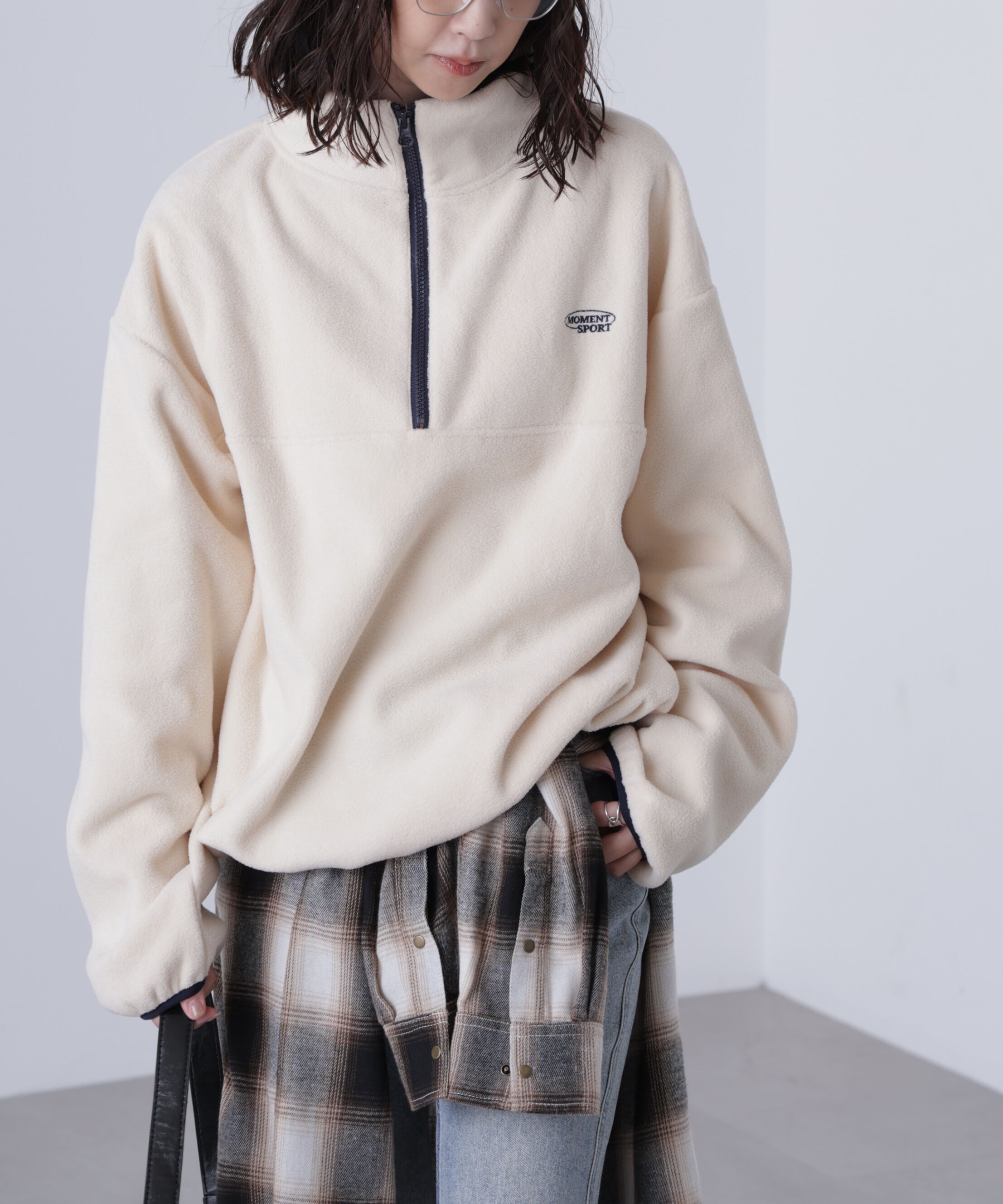  「フリースハーフジッププルオーバー」|Tシャツ・カットソー|