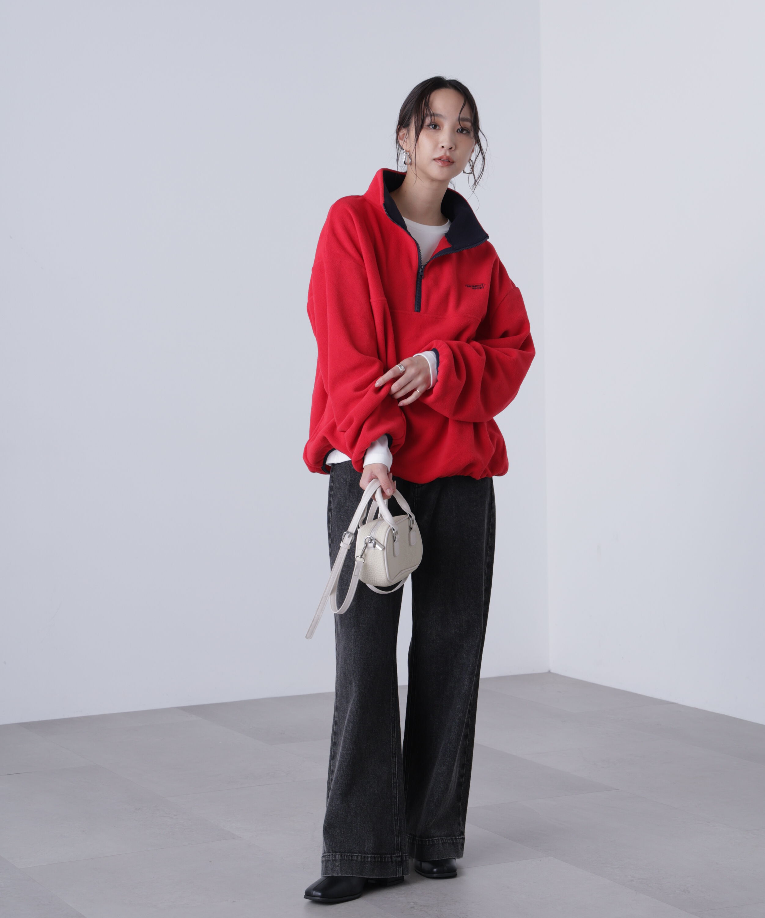  「フリースハーフジッププルオーバー」|Tシャツ・カットソー|