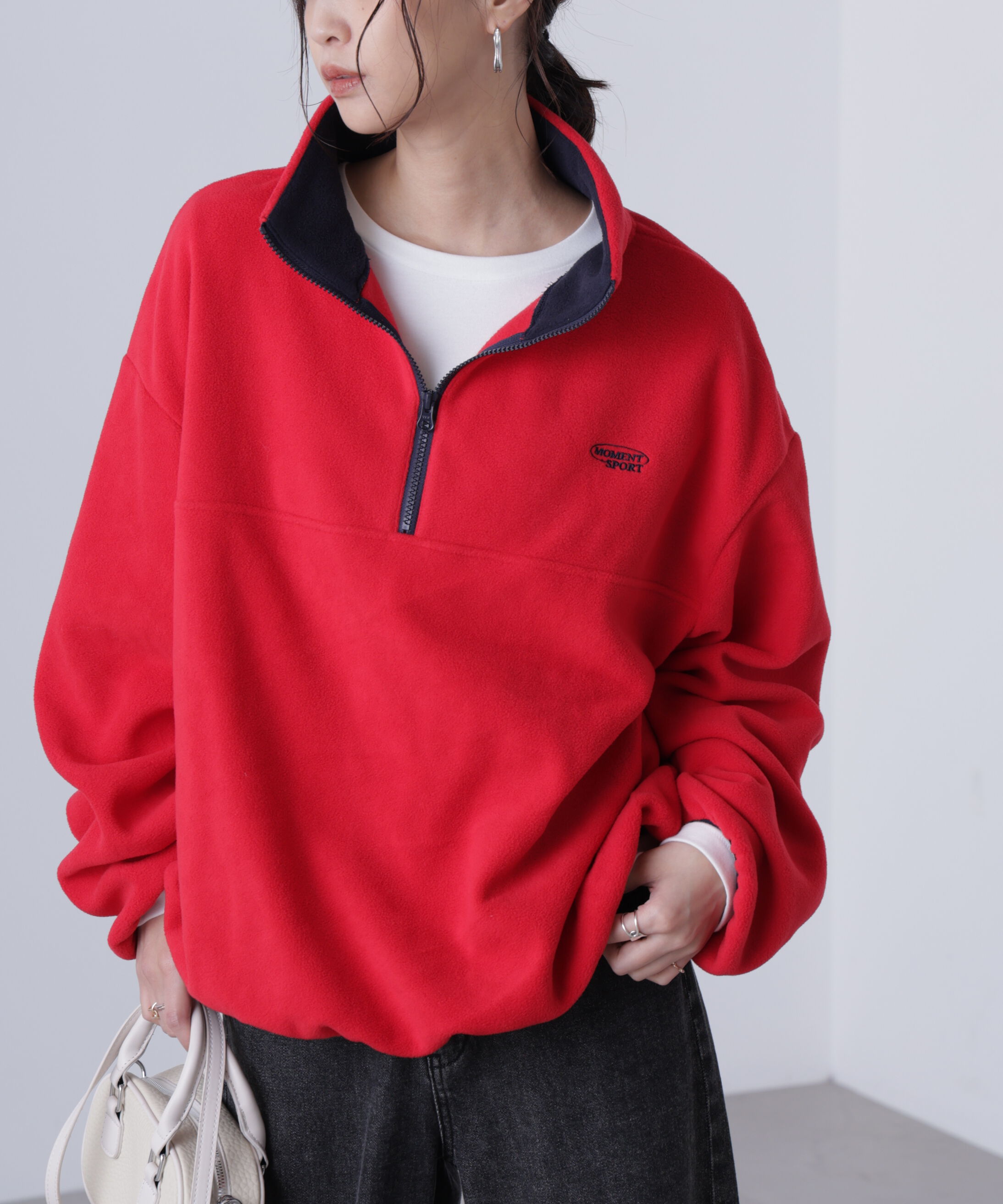  「フリースハーフジッププルオーバー」|Tシャツ・カットソー|