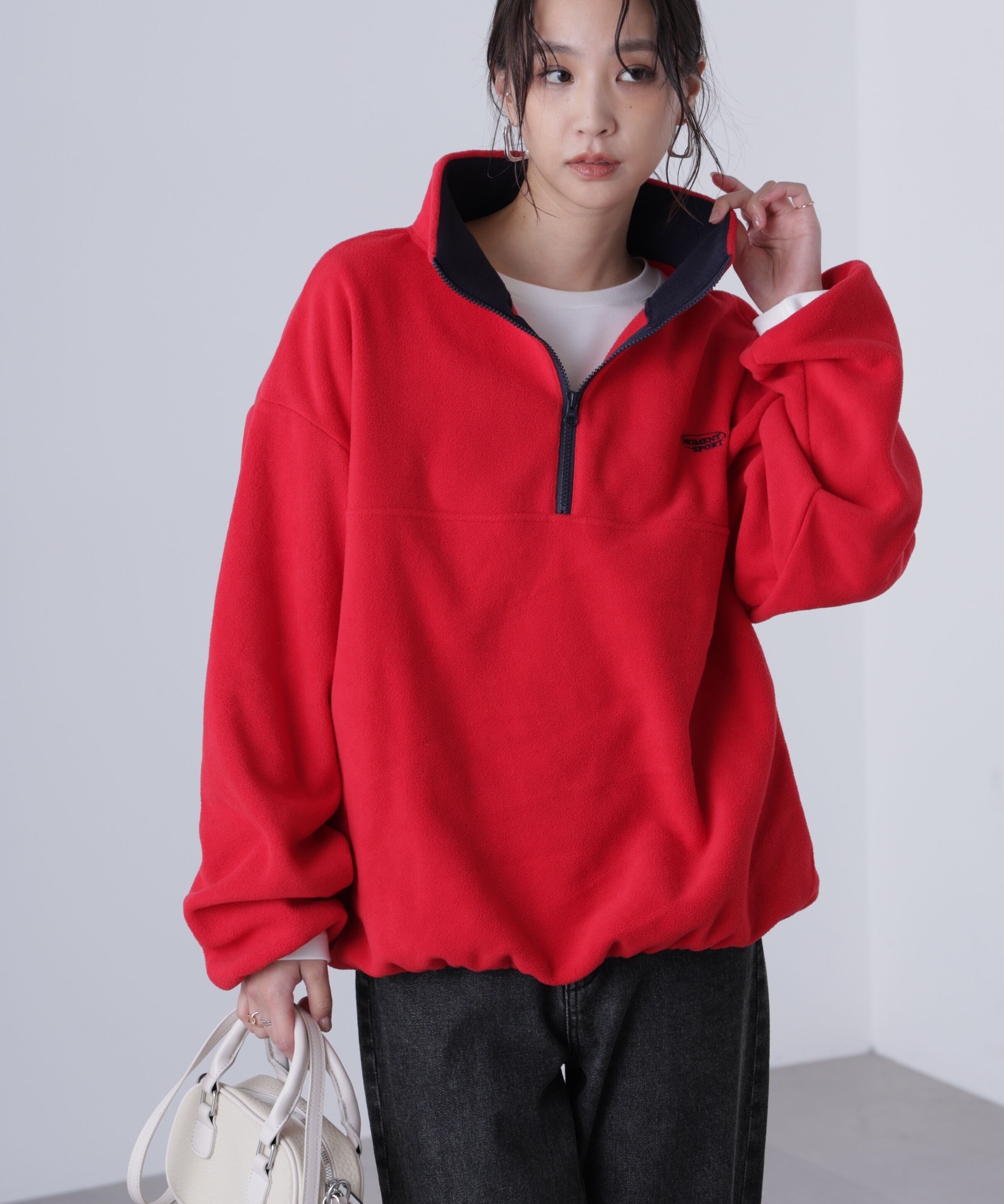  「フリースハーフジッププルオーバー」|Tシャツ・カットソー|