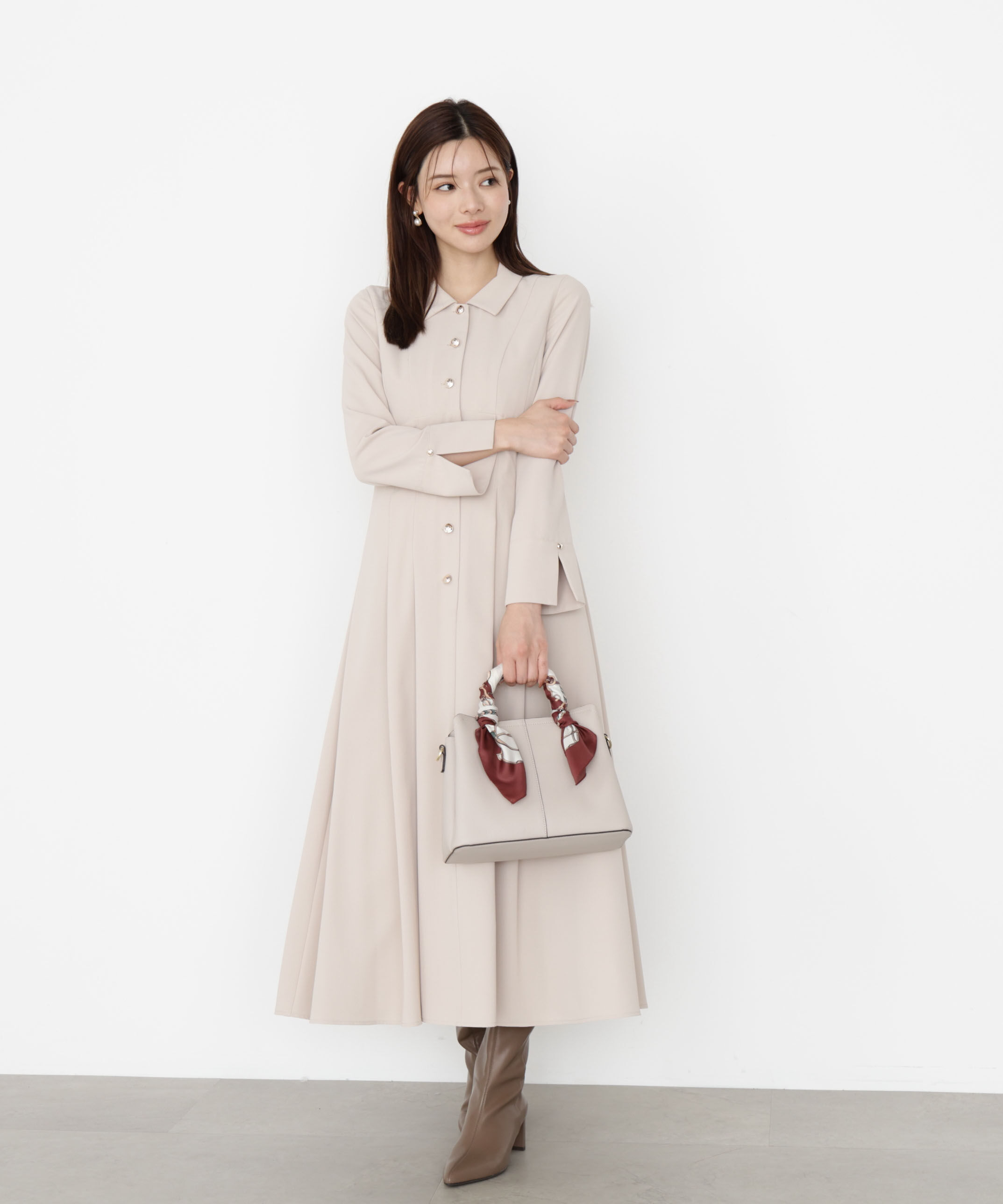 PROPORTION BODY DRESSING「オータムタックシャツワンピース」|ワンピース|