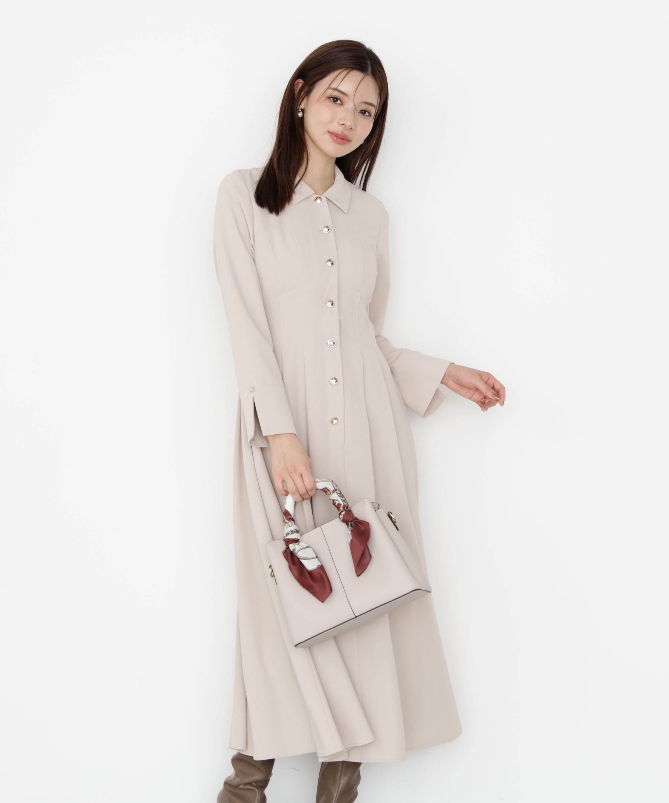 PROPORTION BODY DRESSING「オータムタックシャツワンピース」|ワンピース|