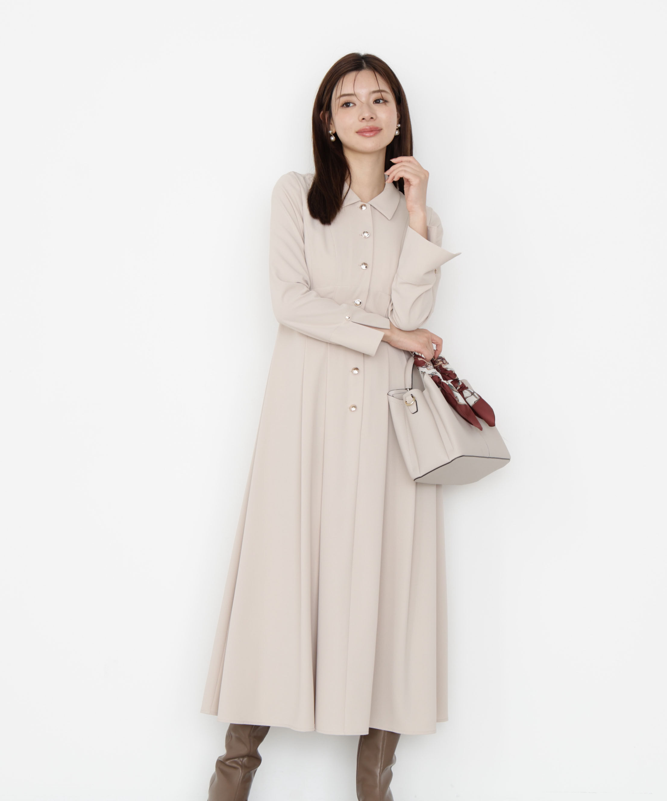 PROPORTION BODY DRESSING「オータムタックシャツワンピース」|ワンピース|