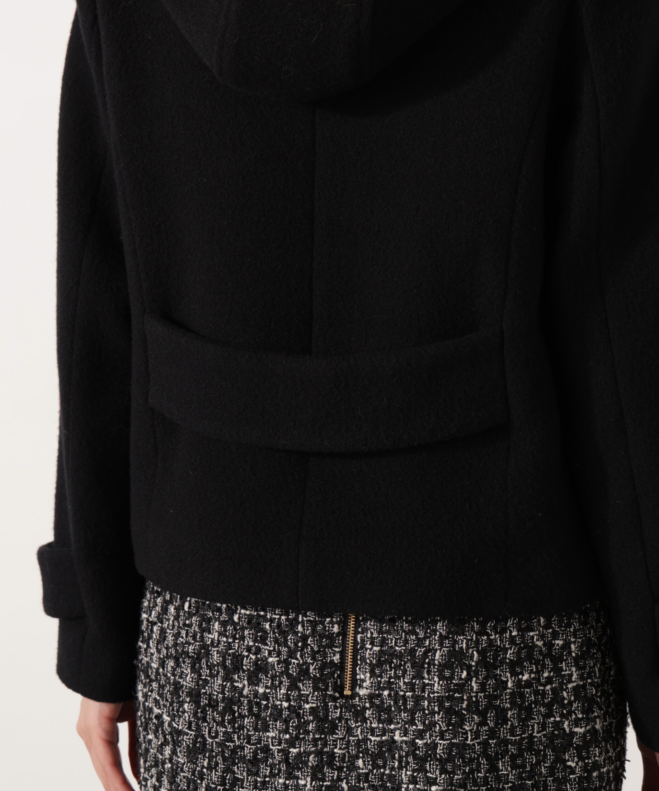 PROPORTION BODY DRESSING「モッサフードフェイクファーショートコート 25AW」|ブルゾン・スタジャン|