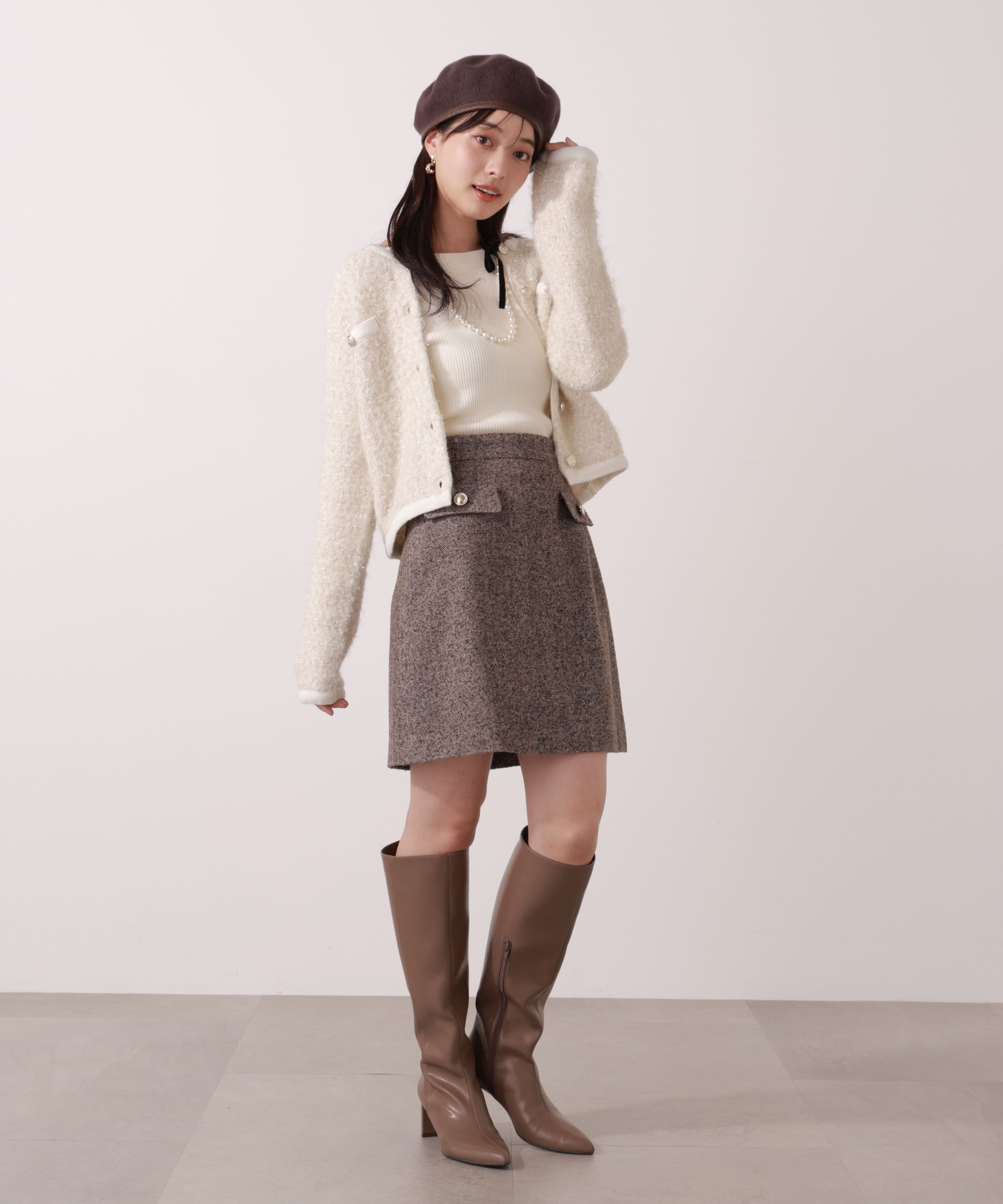 PROPORTION BODY DRESSING「ツイードミニスカート」|スカート|