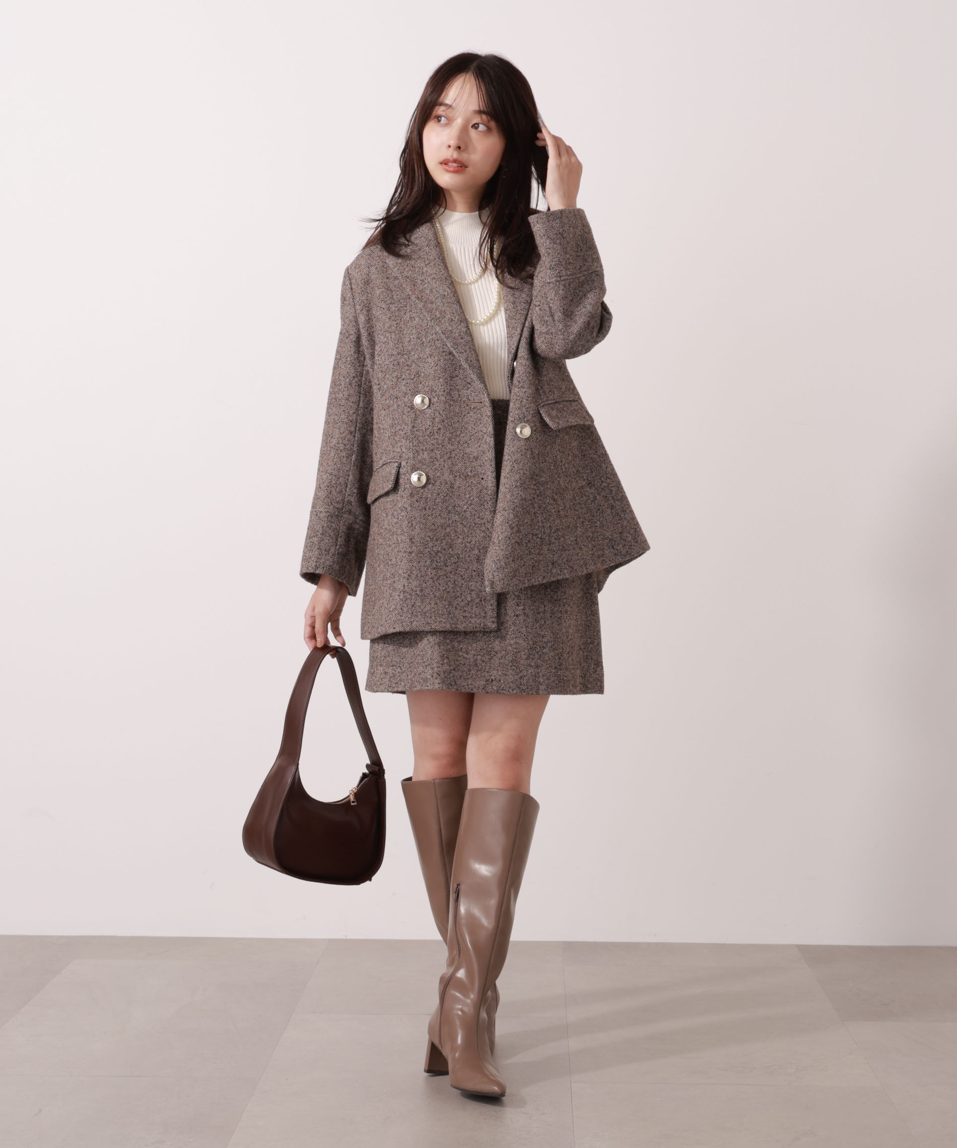 PROPORTION BODY DRESSING「ツイードミニスカート」|スカート|