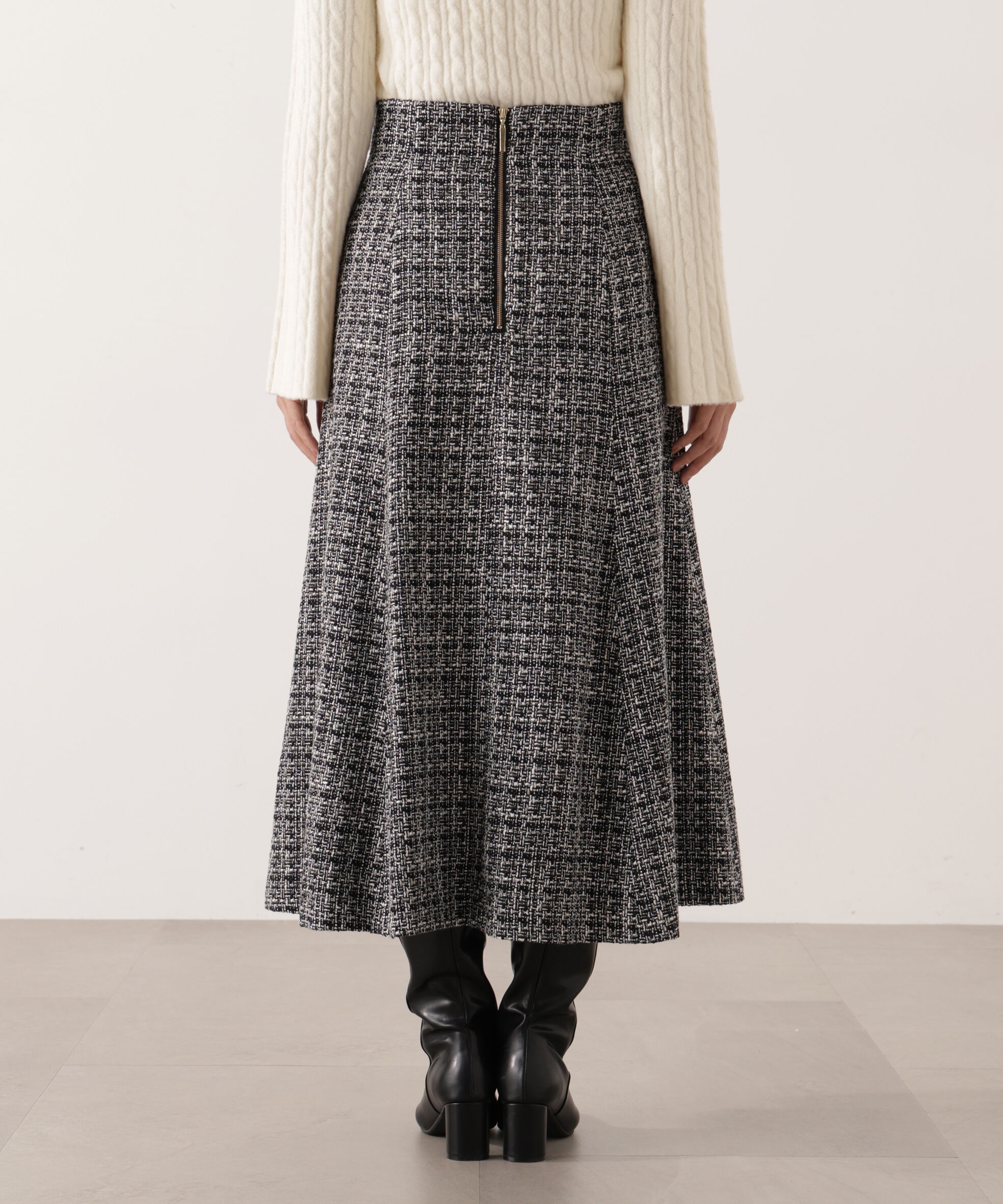 PROPORTION BODY DRESSING「ミックスツイードフレアスカート 25AW」|スカート|