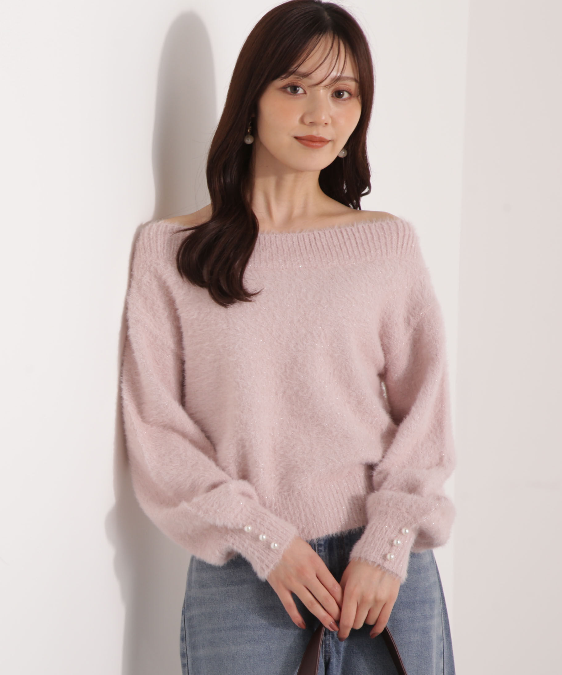 PROPORTION BODY DRESSING「ミニシャギーオフショルニット 25AW」|ニット・セーター|