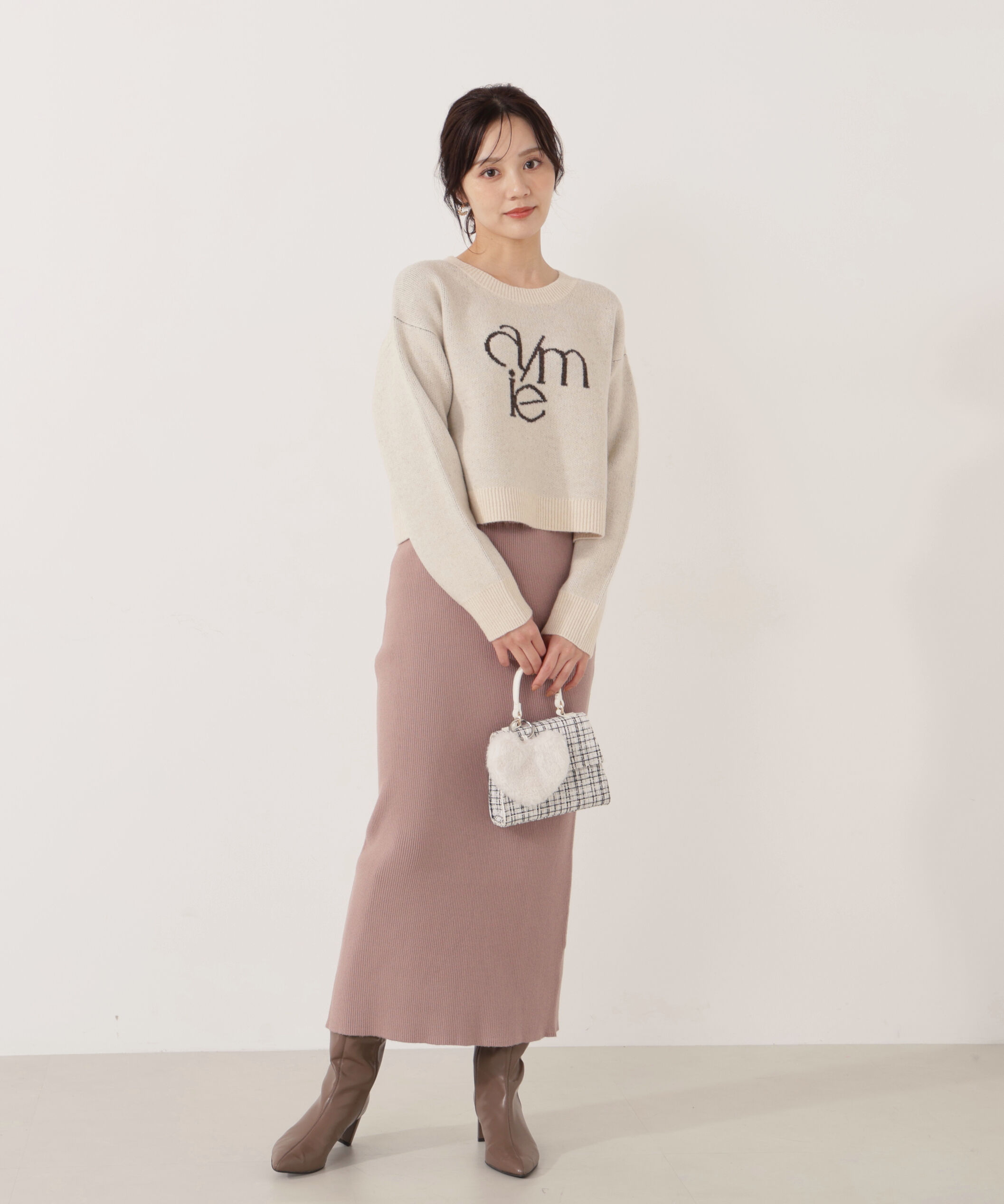 PROPORTION BODY DRESSING「オフショルペプラムニットセット　25AW」|ワンピース|