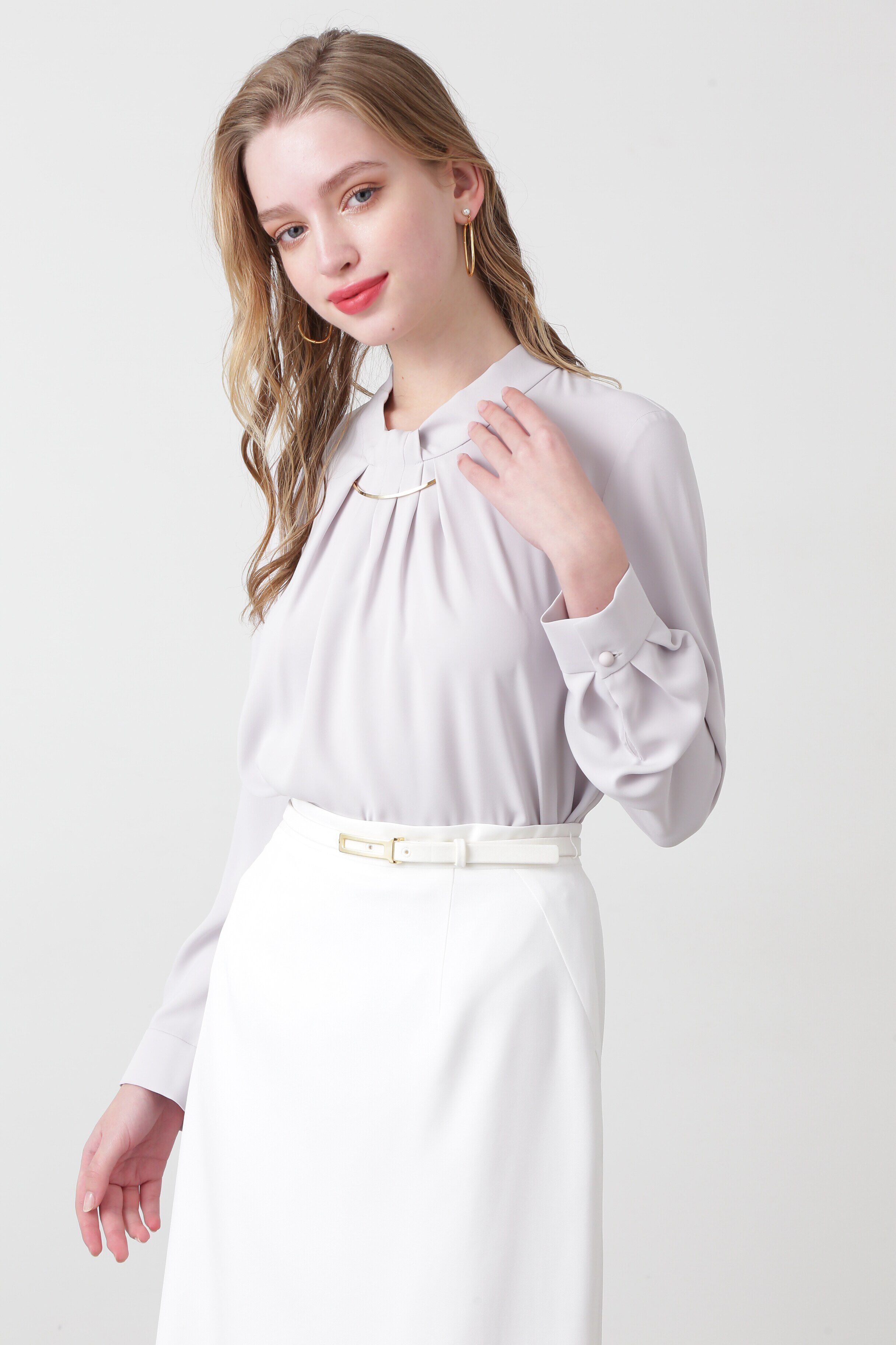  「◆メタルバータックブラウス」|シャツ・ブラウス|