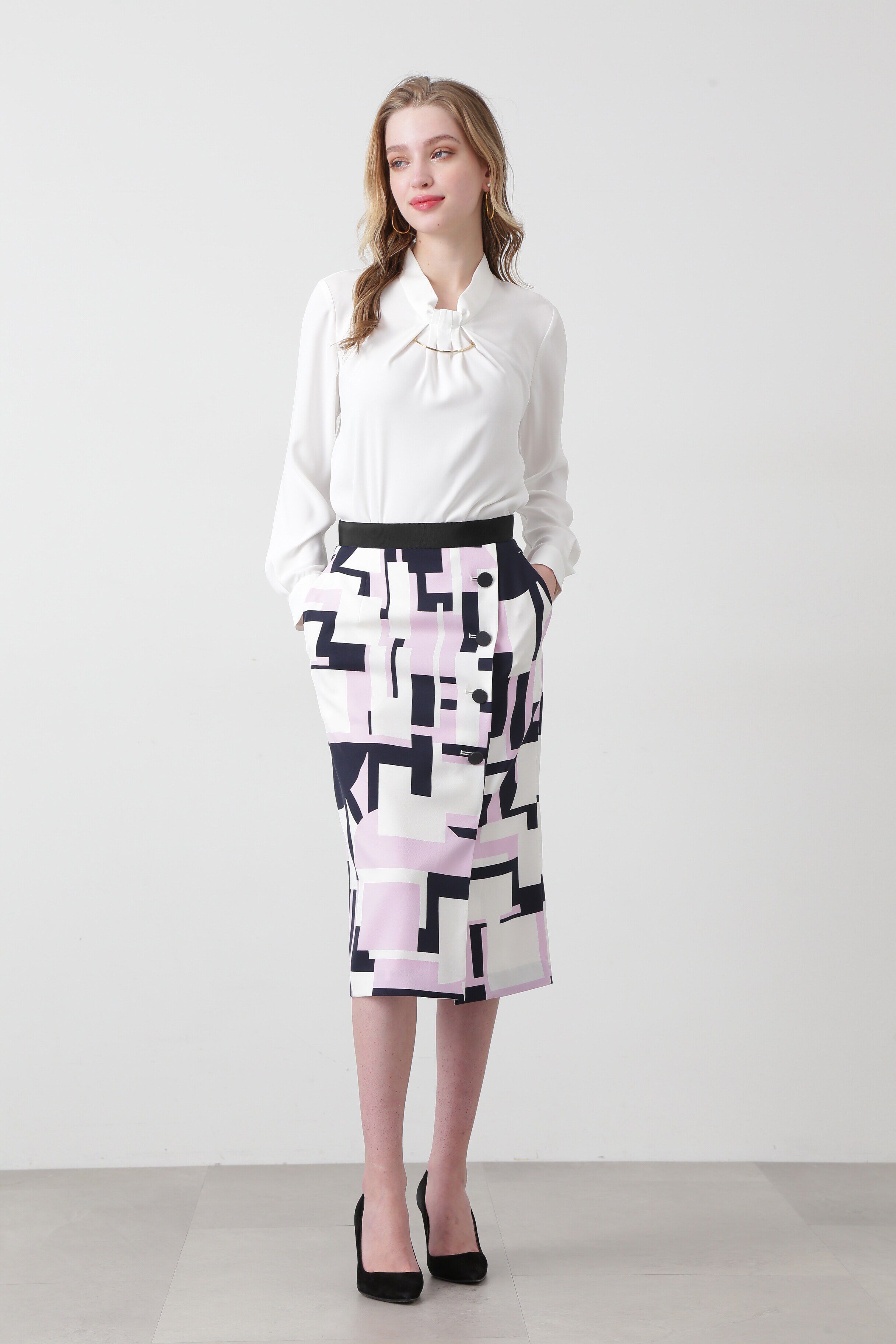  「◆メタルバータックブラウス」|シャツ・ブラウス|