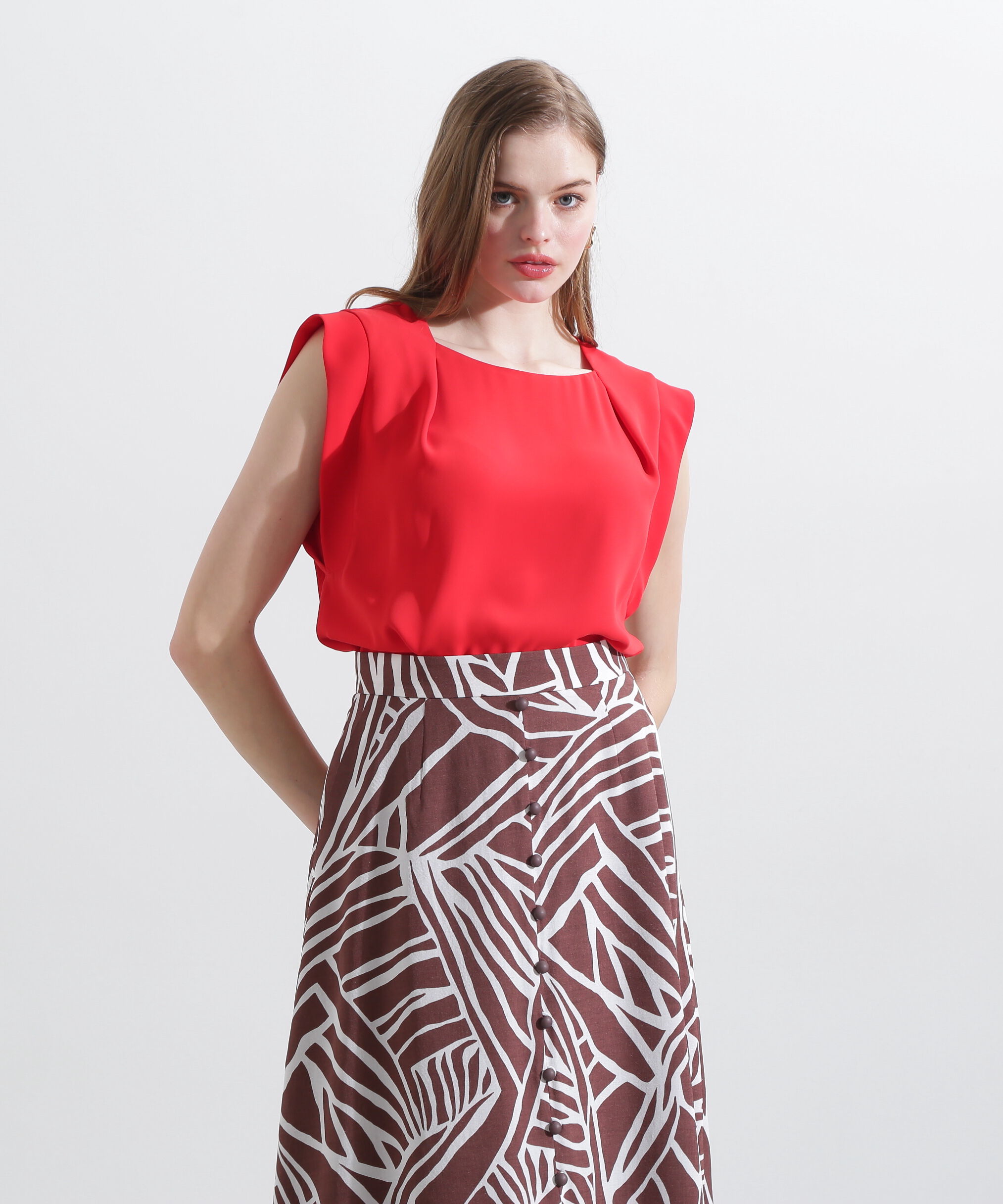  「◆カフスフレンチスリーブブラウス」|シャツ・ブラウス|