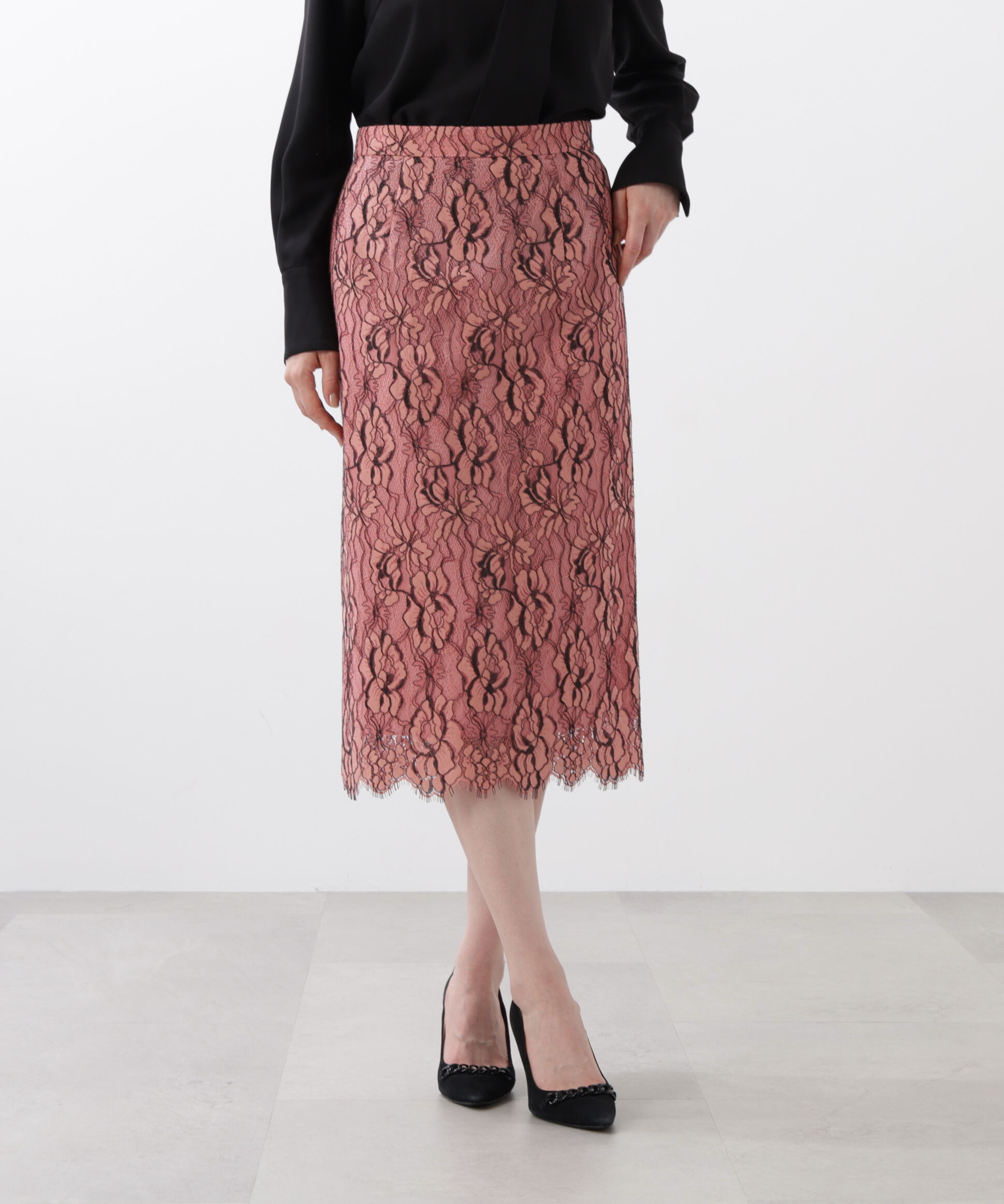  「◆グラデーションフラワーレーススカート」|スカート|