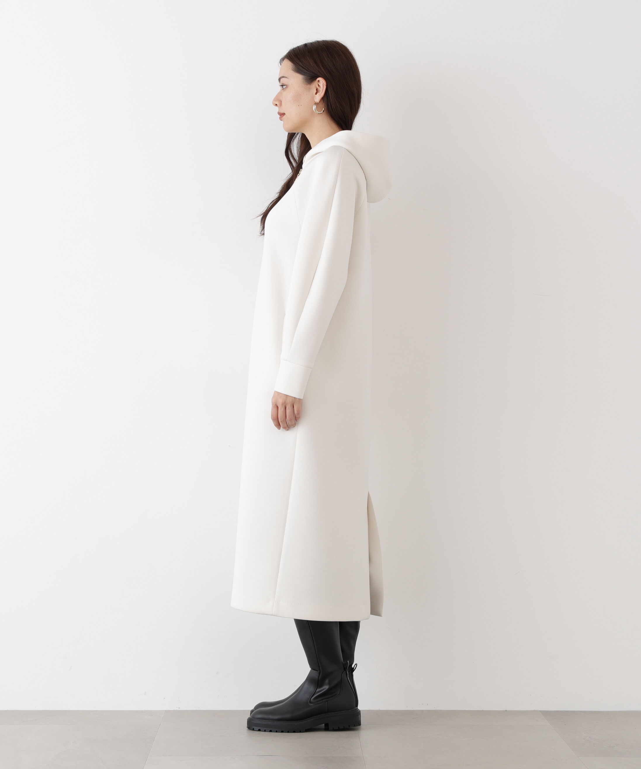  「◆タックスリーブフーディワンピース」|ワンピース|