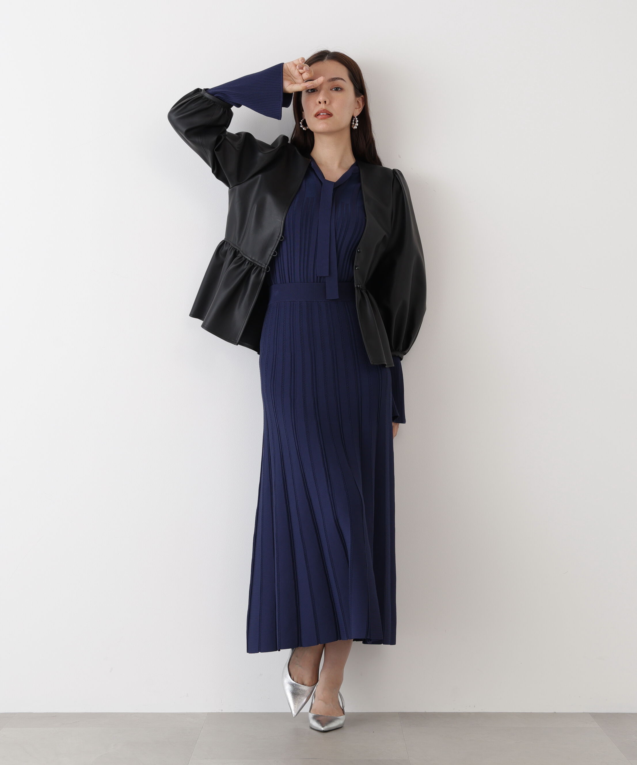  「◆ベルスリーブボウタイニットプルオーバー」|ニット・セーター|