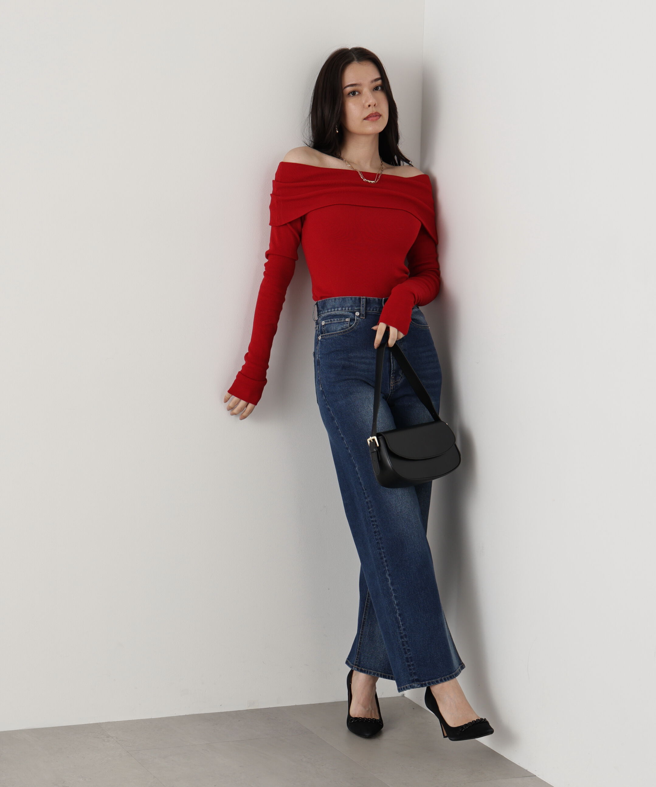  「◆オフショルダー２ＷＡＹニットプルオーバー」|ニット・セーター|