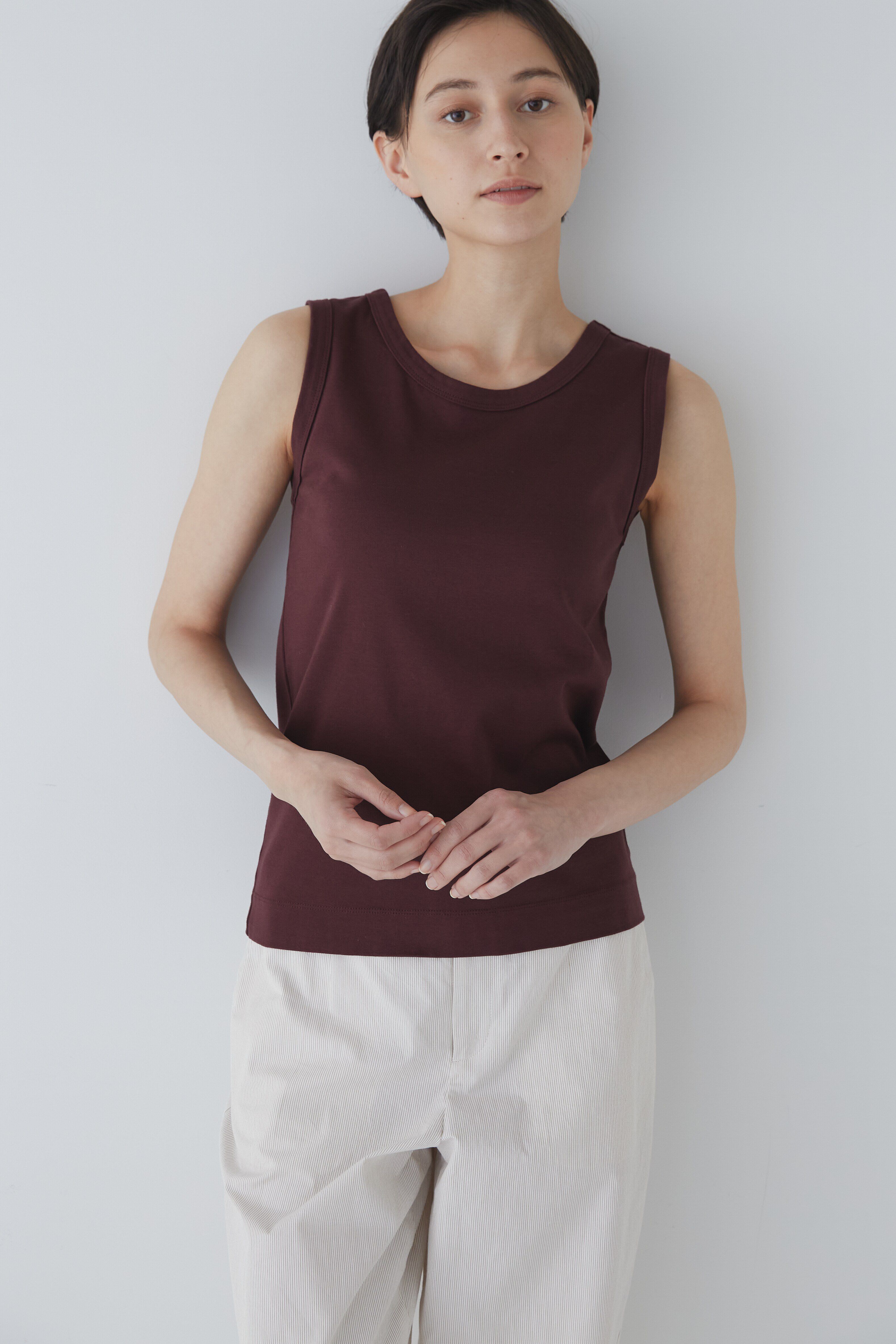  「◆オーガニックコットンタンクトップ」|Tシャツ・カットソー|レッドブラウ 1