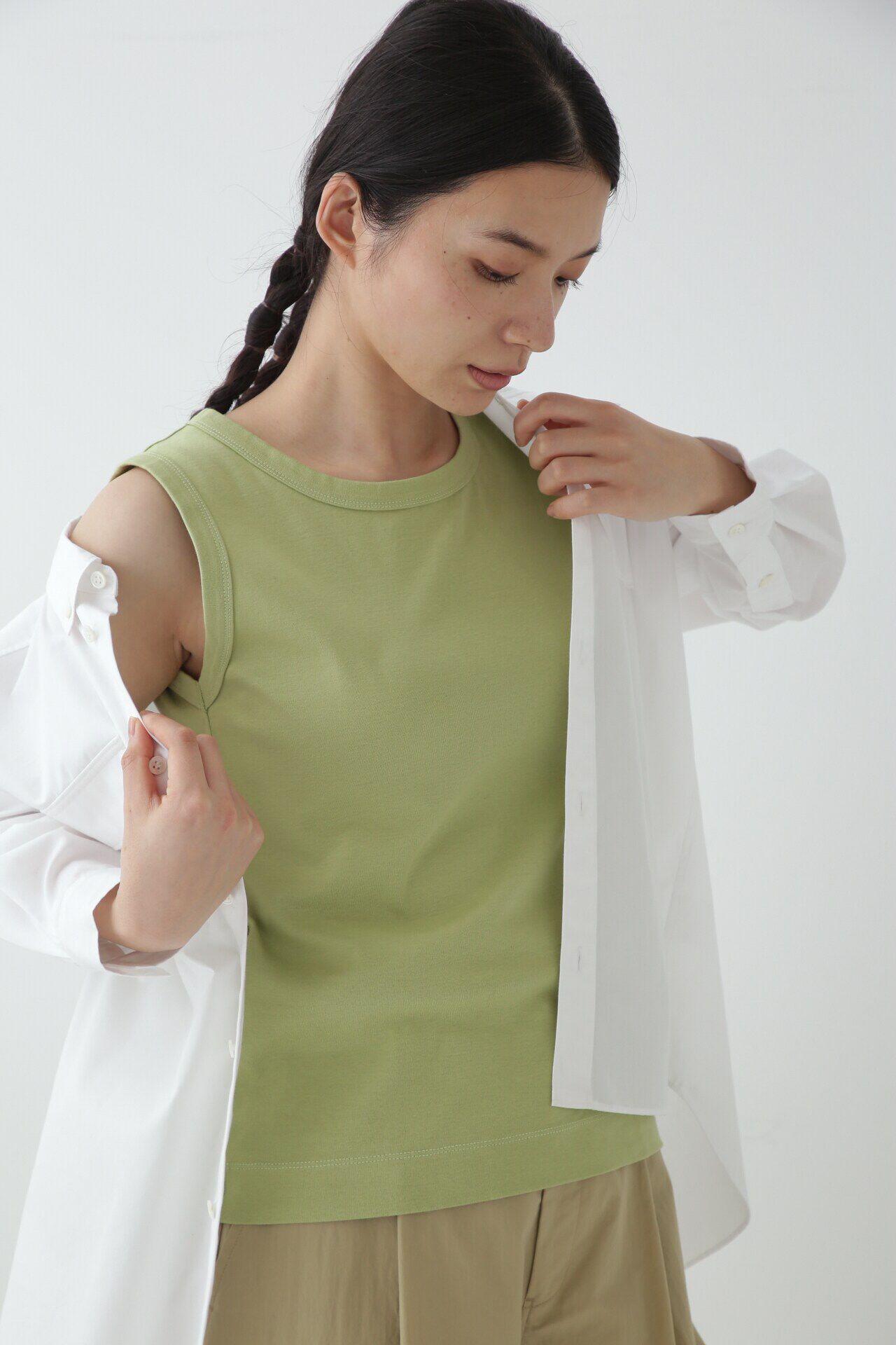  「◆オーガニックコットンタンクトップ」|Tシャツ・カットソー|リーフグリー 1