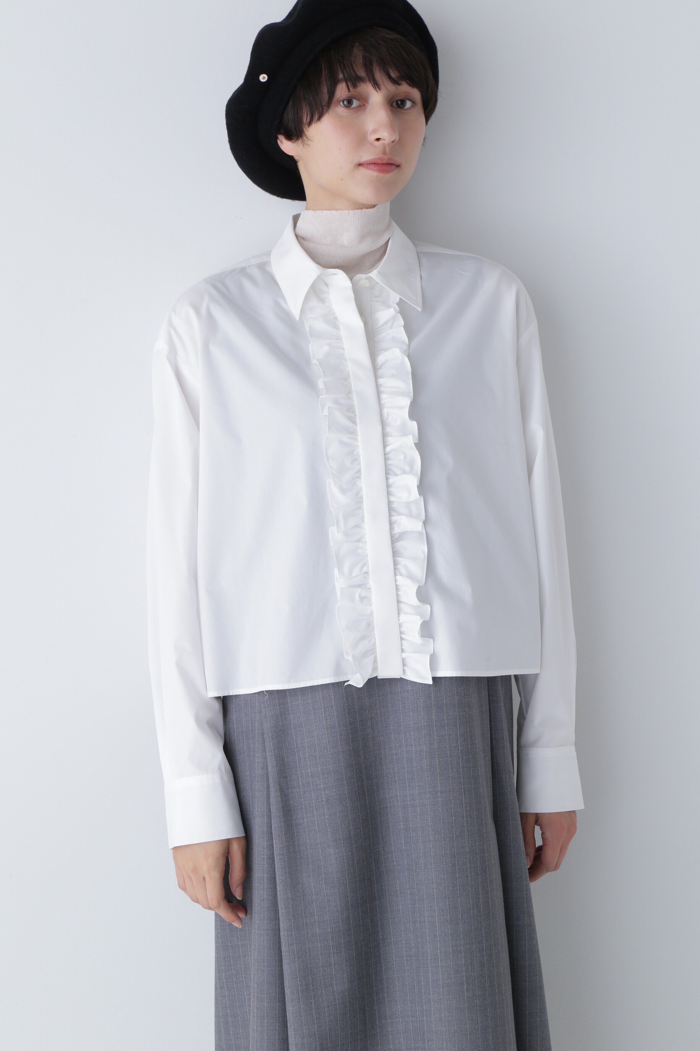  「◆フロントフリルブラウス」|シャツ・ブラウス|