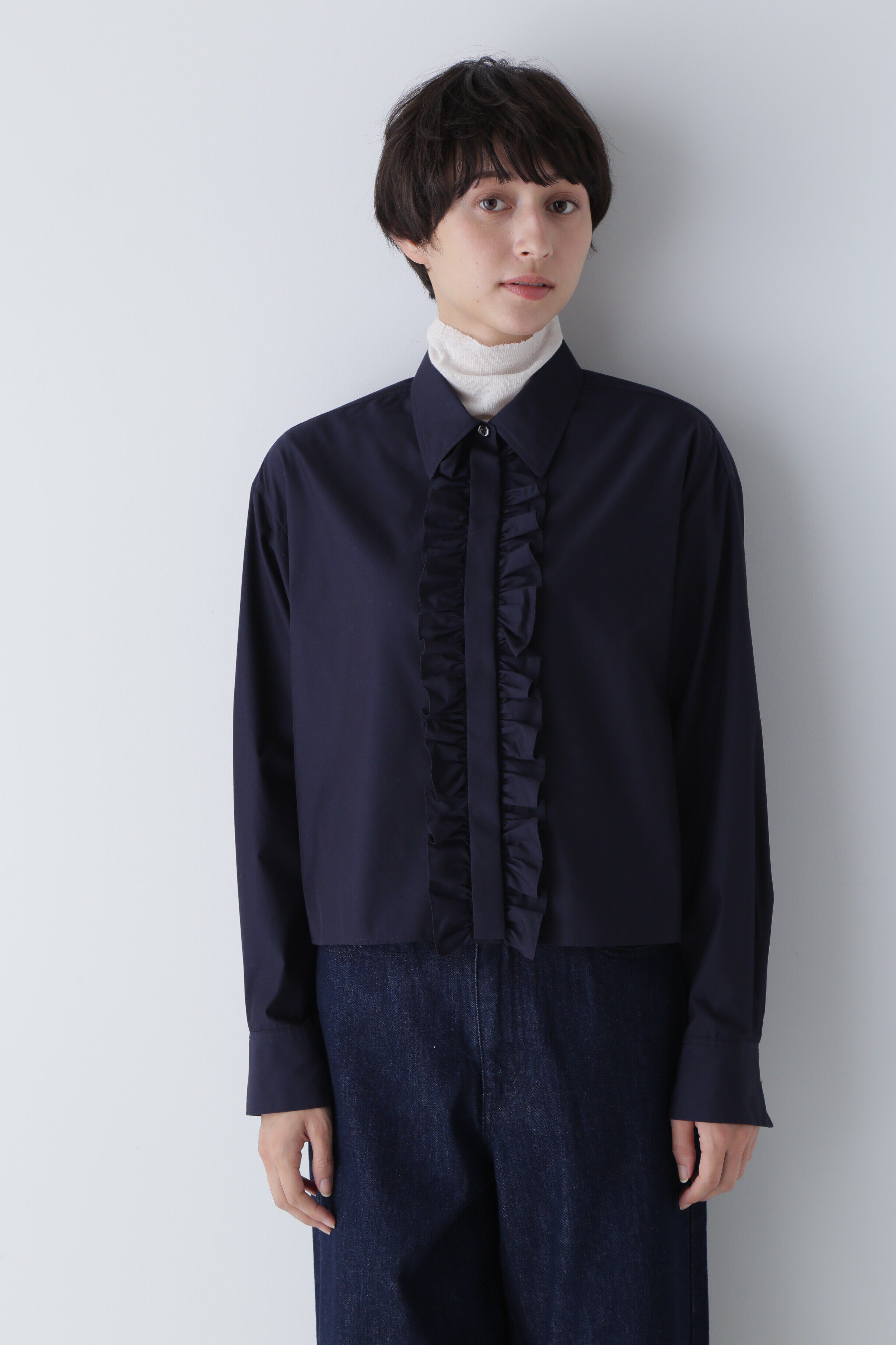  「◆フロントフリルブラウス」|シャツ・ブラウス|