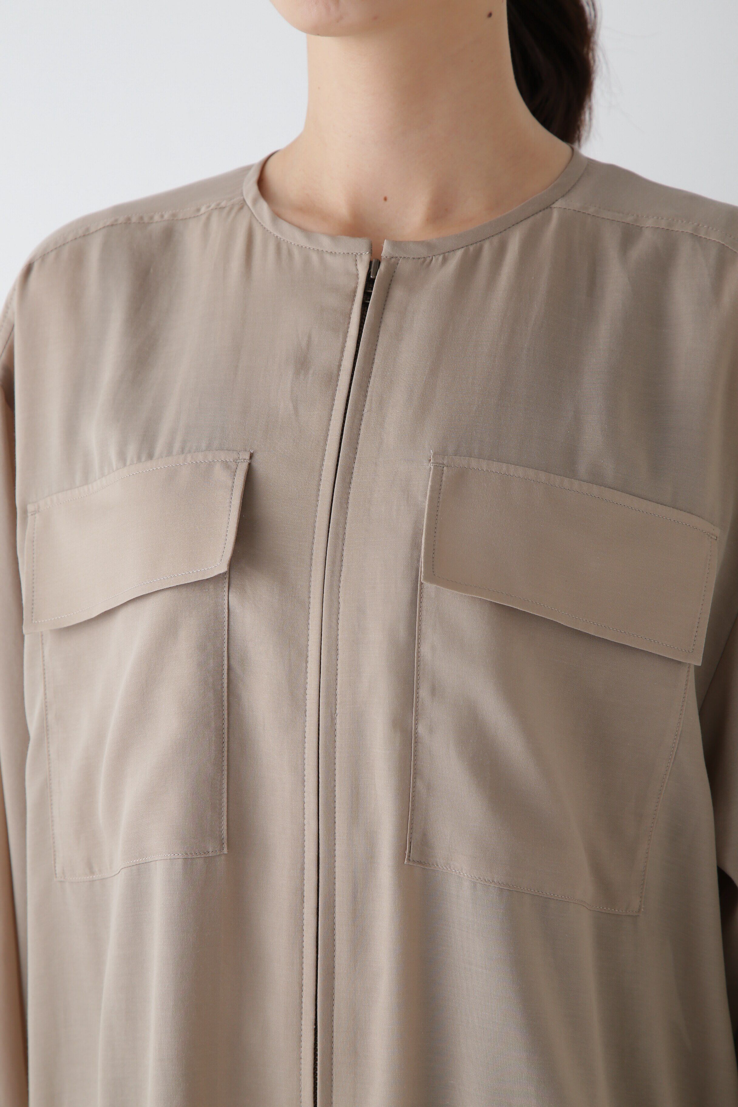  「◆キュプラコットンジップアップブルゾン」|ブルゾン・スタジャン|