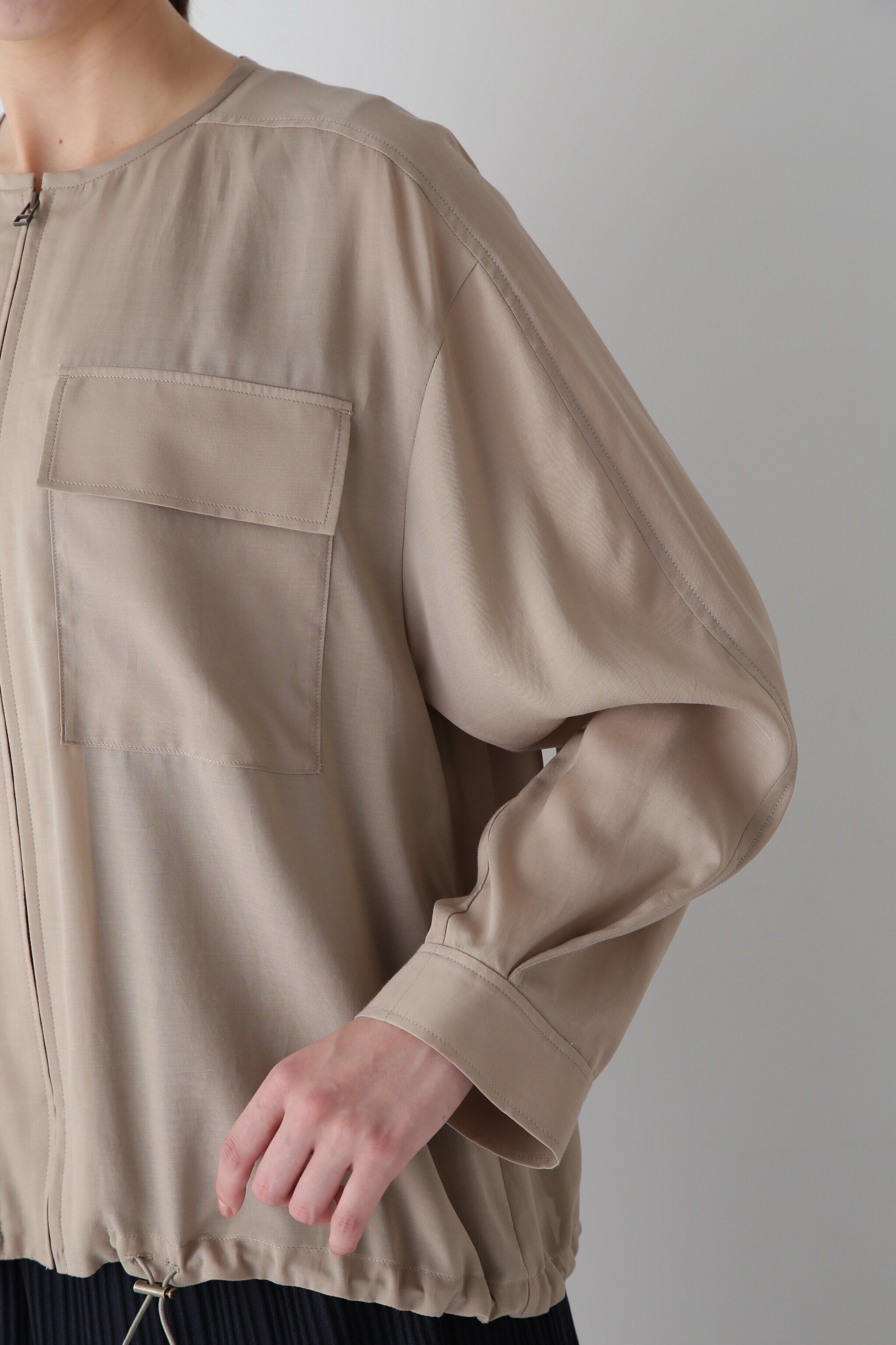  「◆キュプラコットンジップアップブルゾン」|ブルゾン・スタジャン|