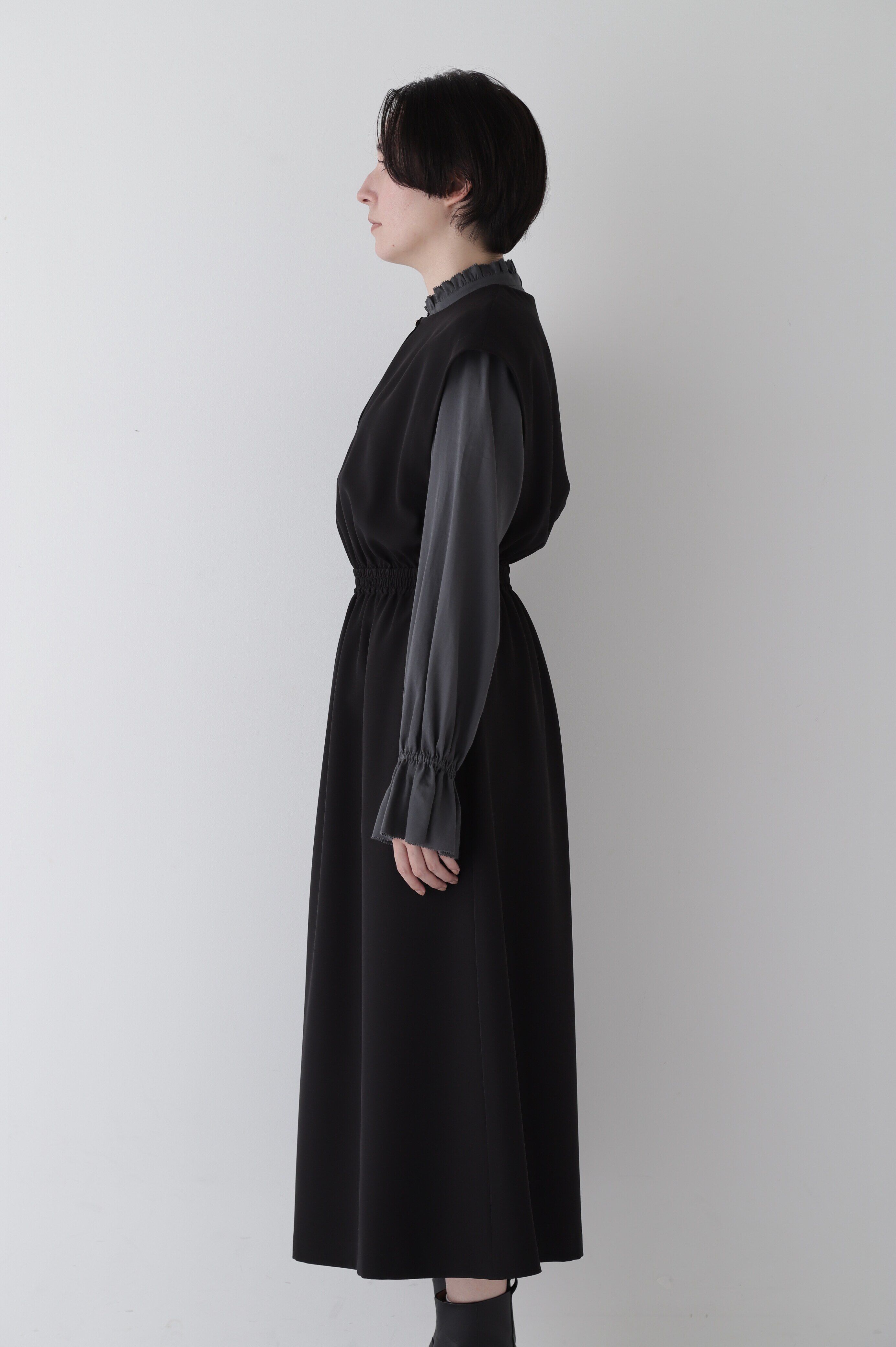  「◆ダブルクロスノースリーブワンピース」|ワンピース|