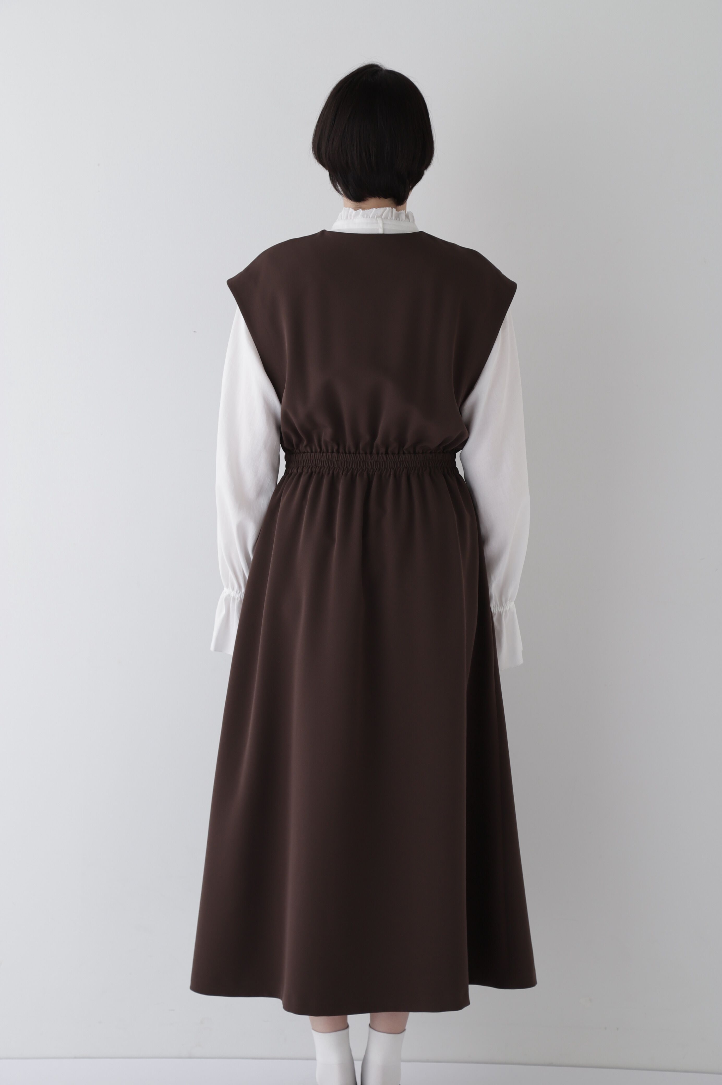  「◆ダブルクロスノースリーブワンピース」|ワンピース|