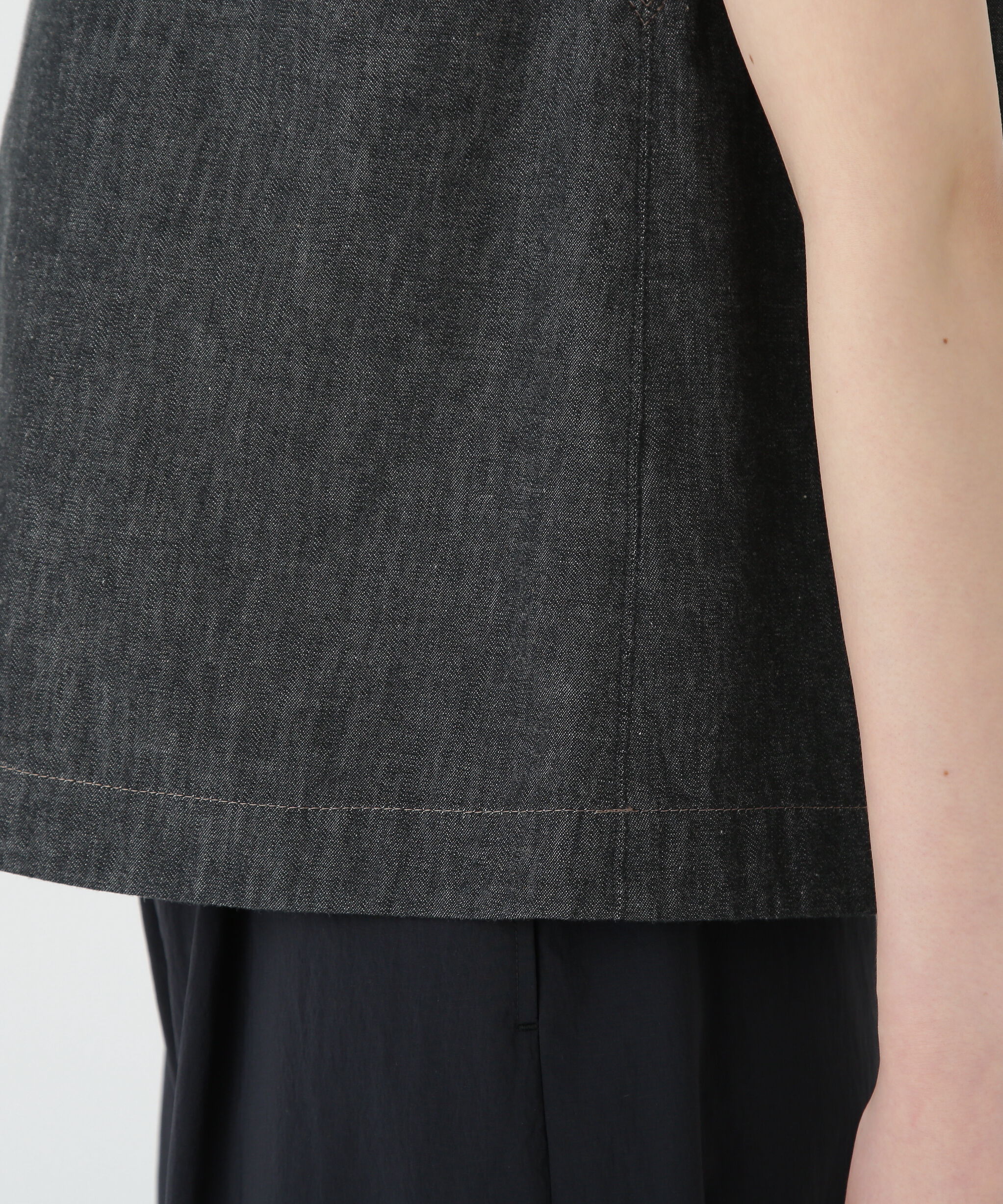  「◆ライトオンスデニムボートネックブラウス」|シャツ・ブラウス|