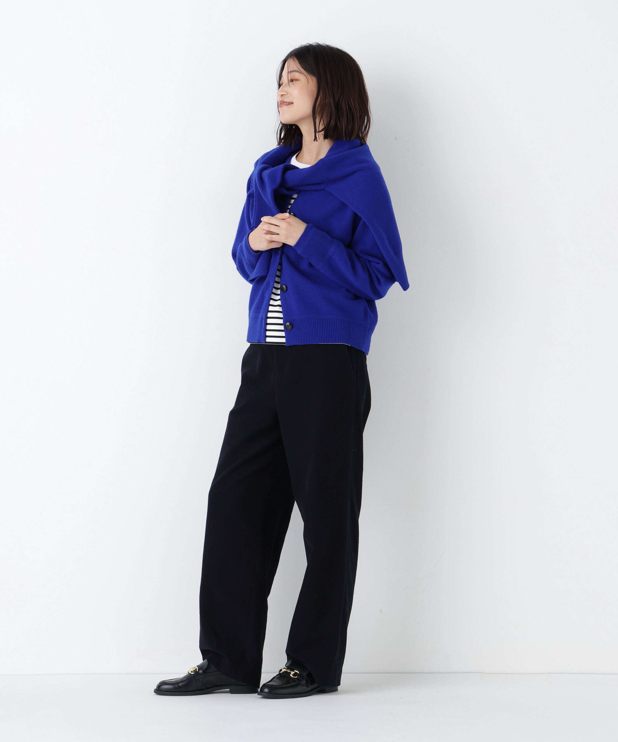  「≪洗える≫ウォッシャブルウールクルーネックカーディガン」|ニット・セーター|