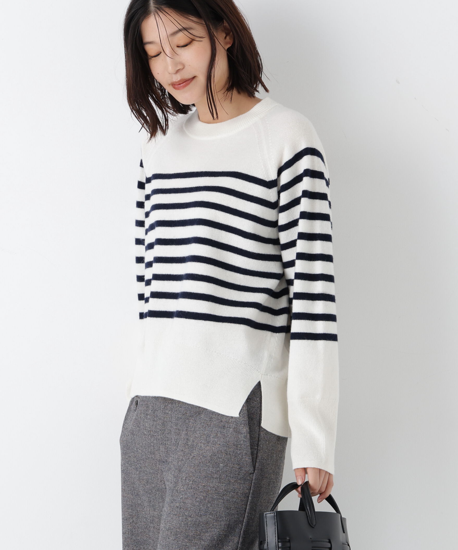  「◆ミドルゲージウールクルーネックプルオーバー」|ニット・セーター|